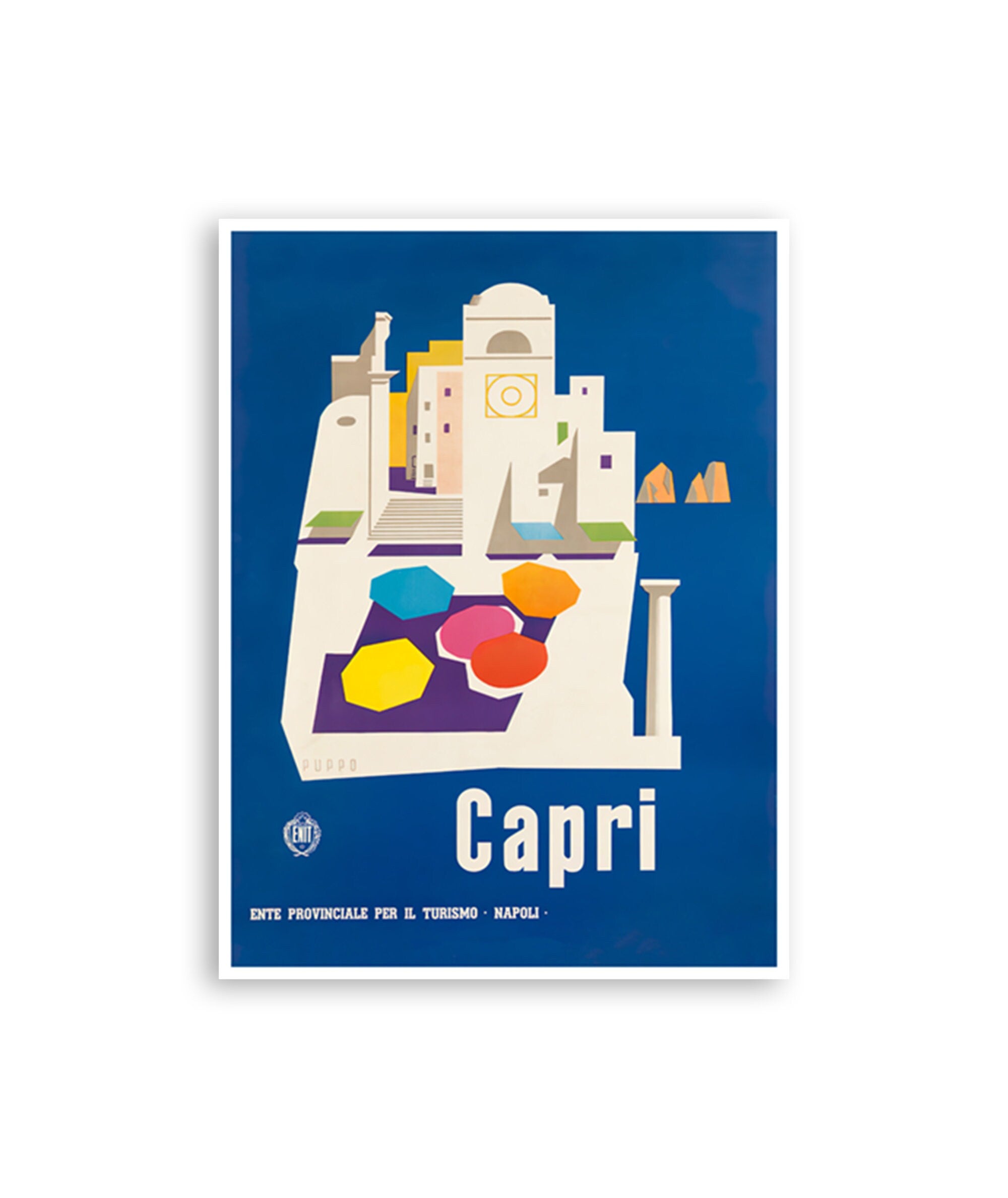 Capri Art Italy Travel Poster Vintage Italian Print (XR4049)