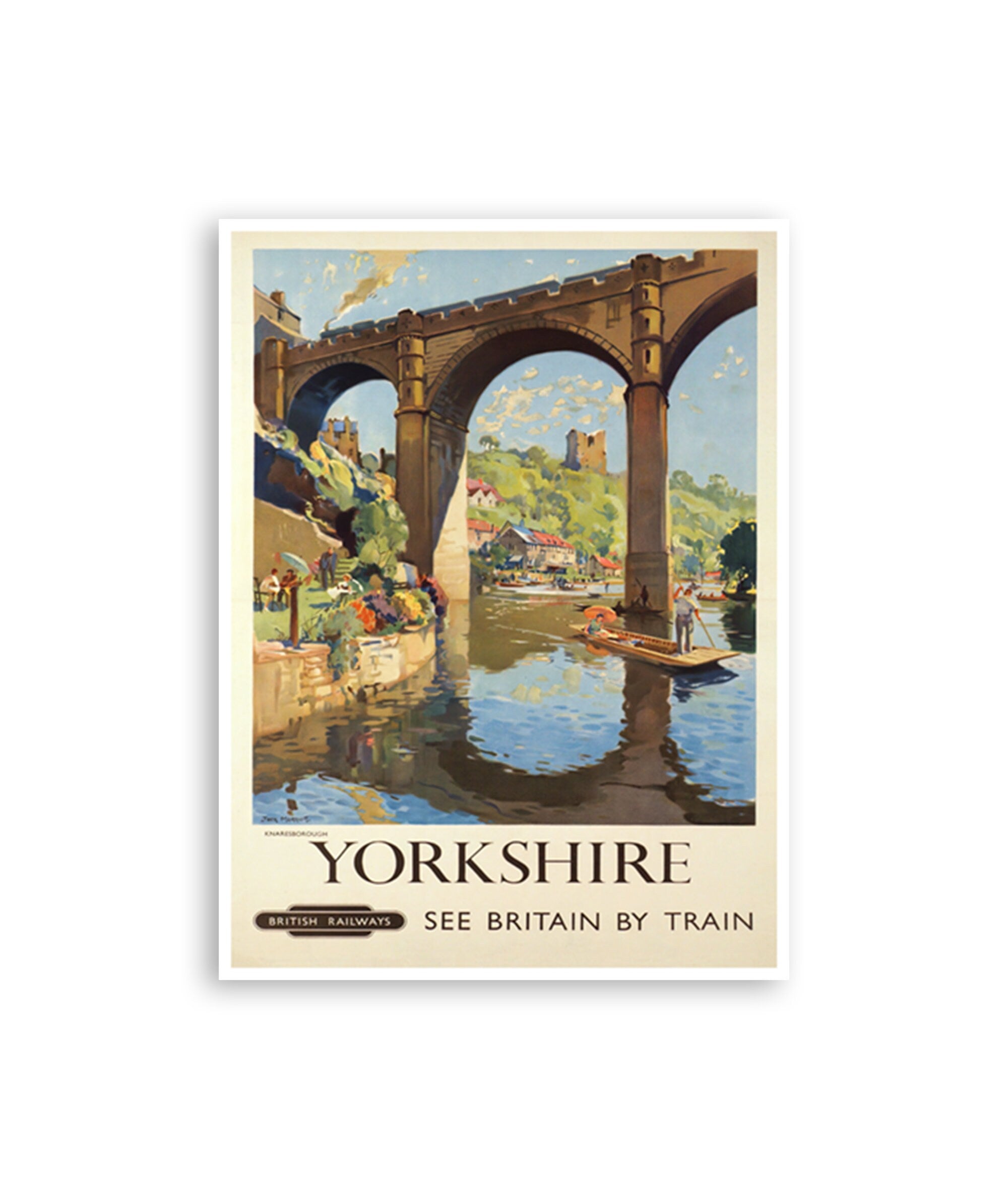 Yorkshire Vintage Art England Travel Poster English Wall Art Print (XR4061)