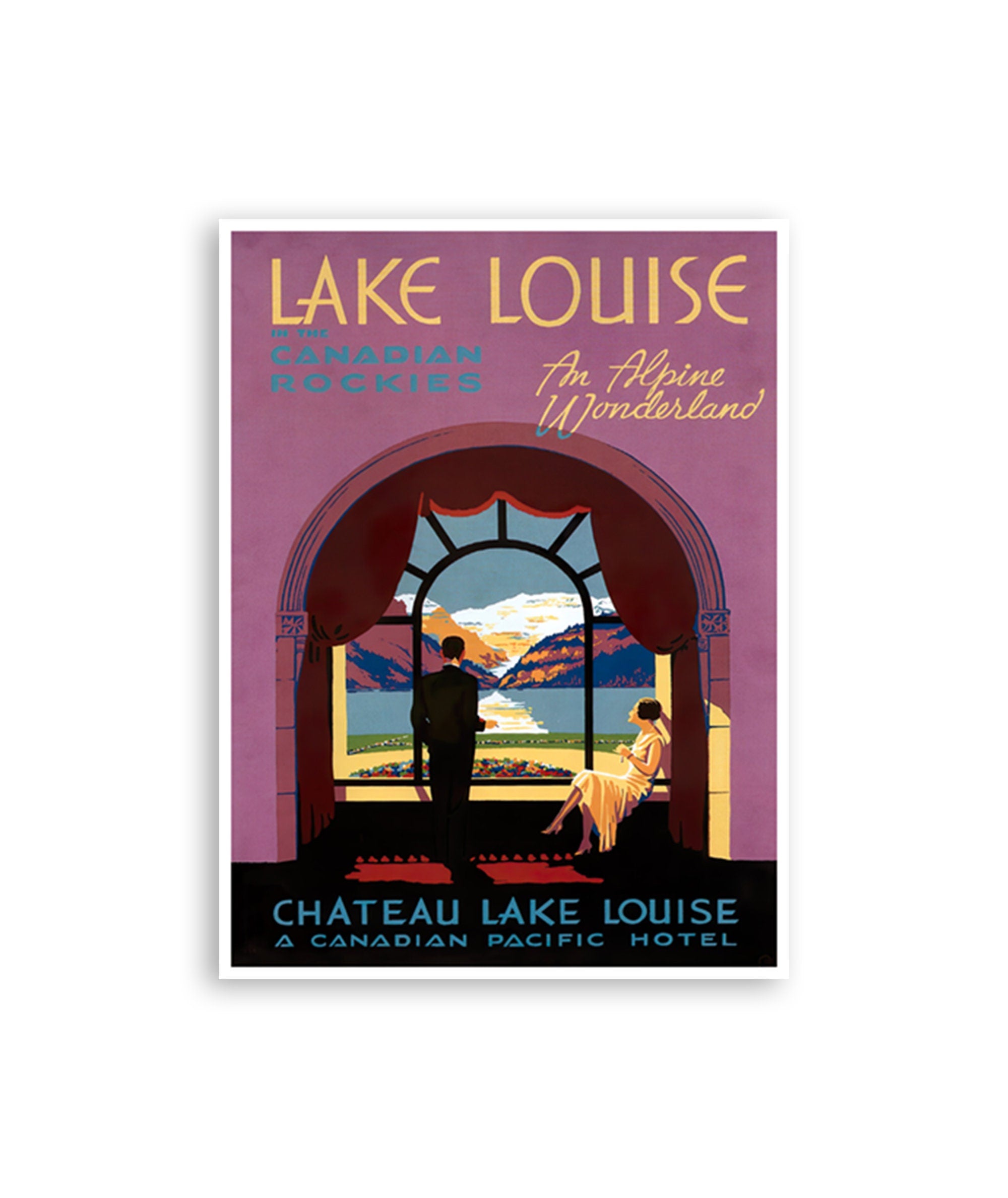 Lake Louise Art Canada Travel Poster Vintage Print (H1243)