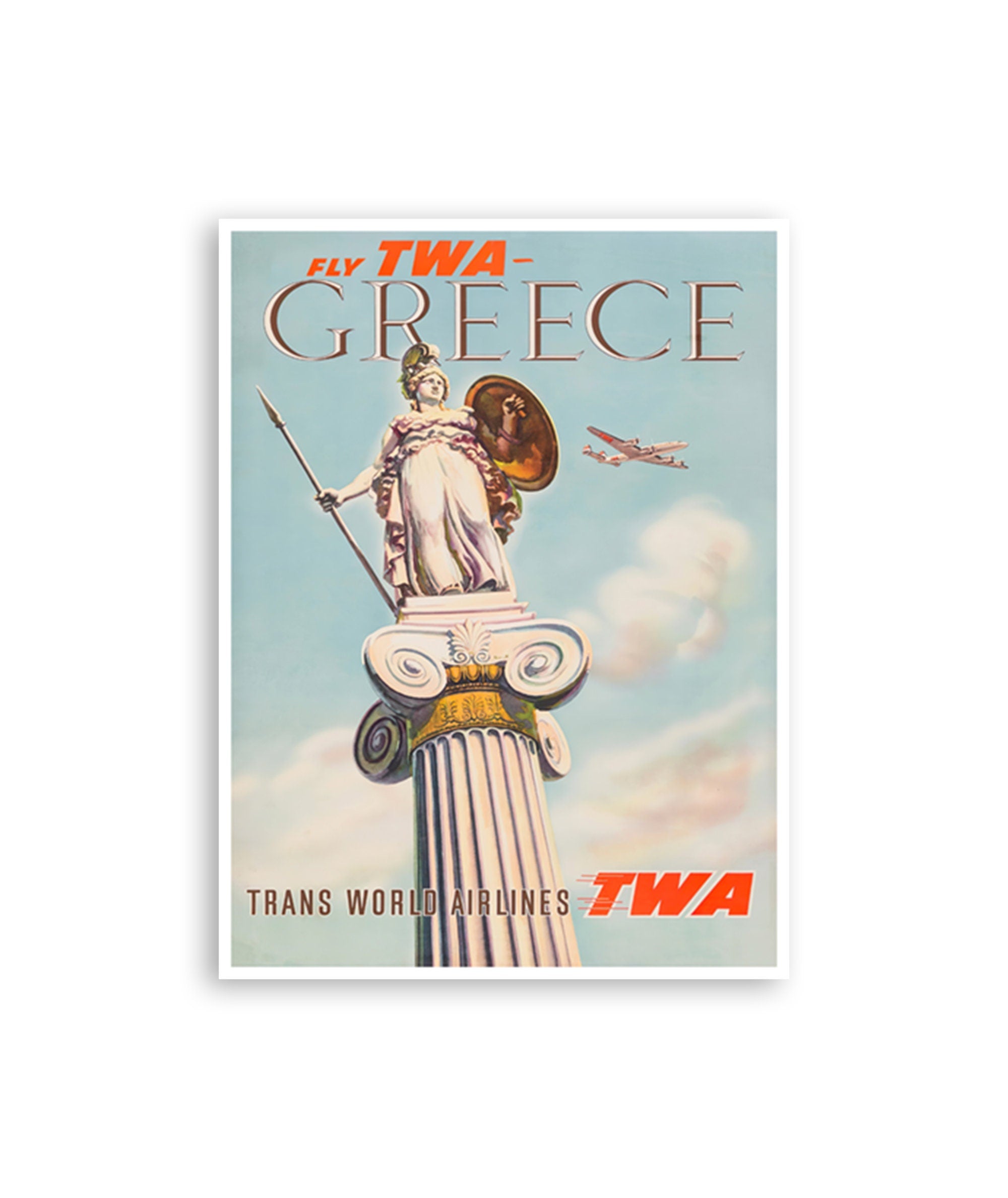 Art Greece Travel Poster Greek Print Vintage (ZT249)
