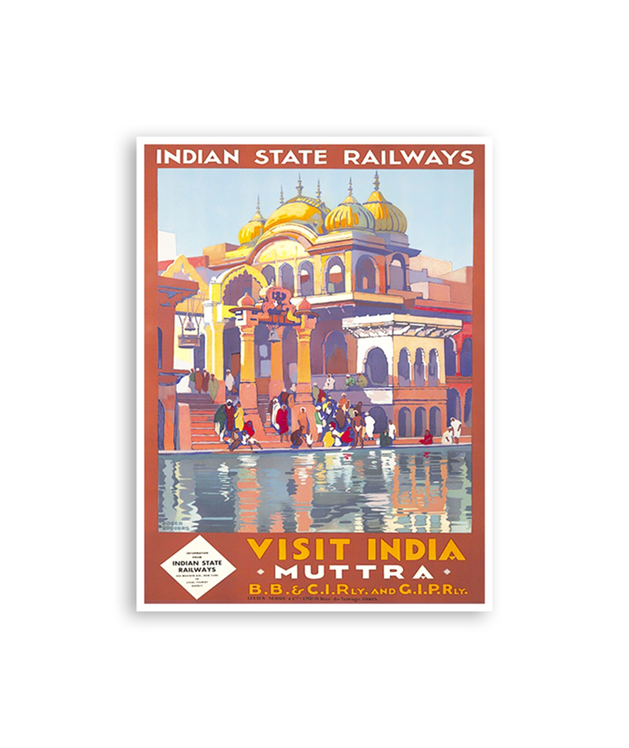 India Travel Art Poster Muttra Print Home Decor (XR189)