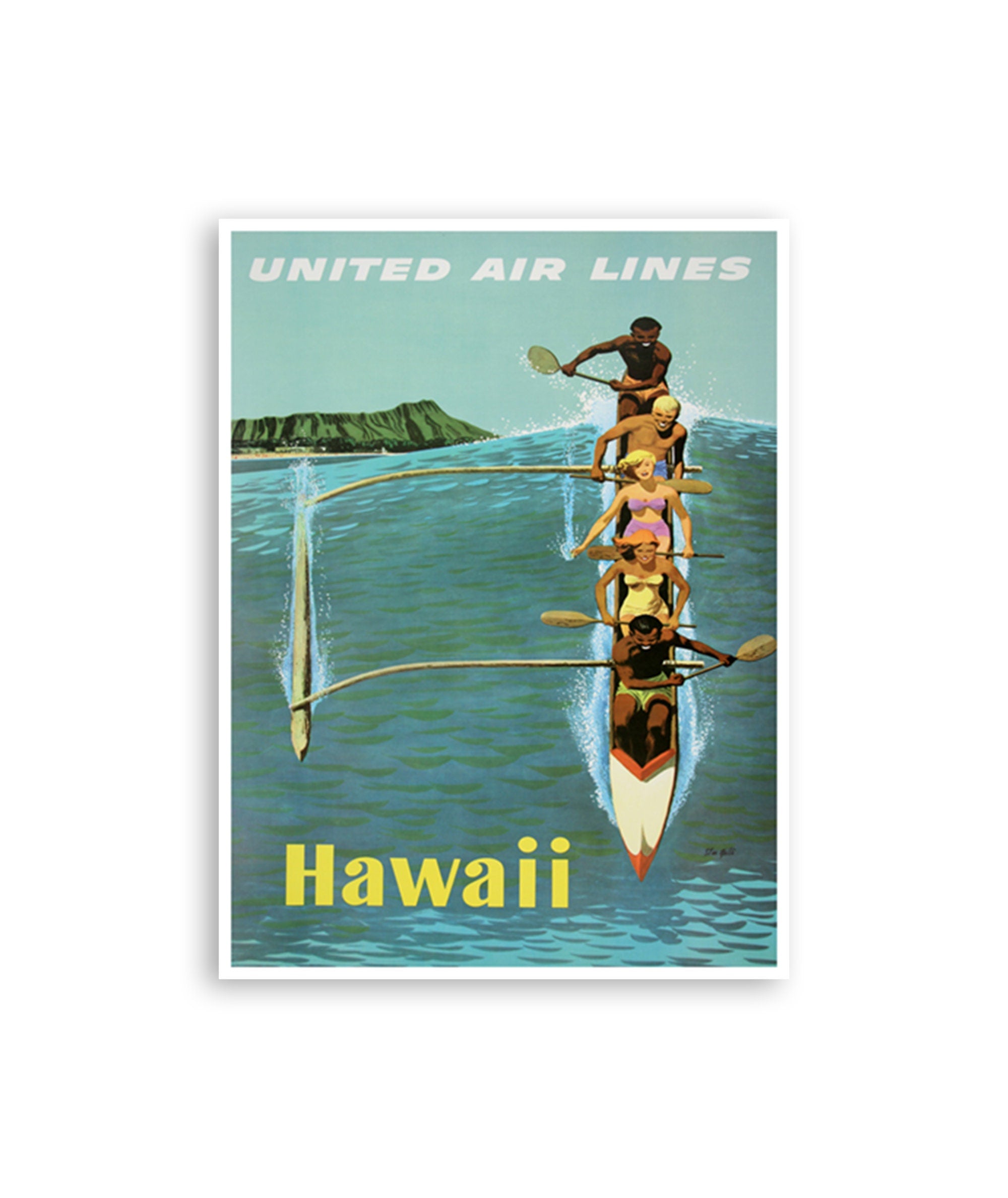 Hawaii Travel Poster Hawaiian Decor Wall Art Print (ZT273)