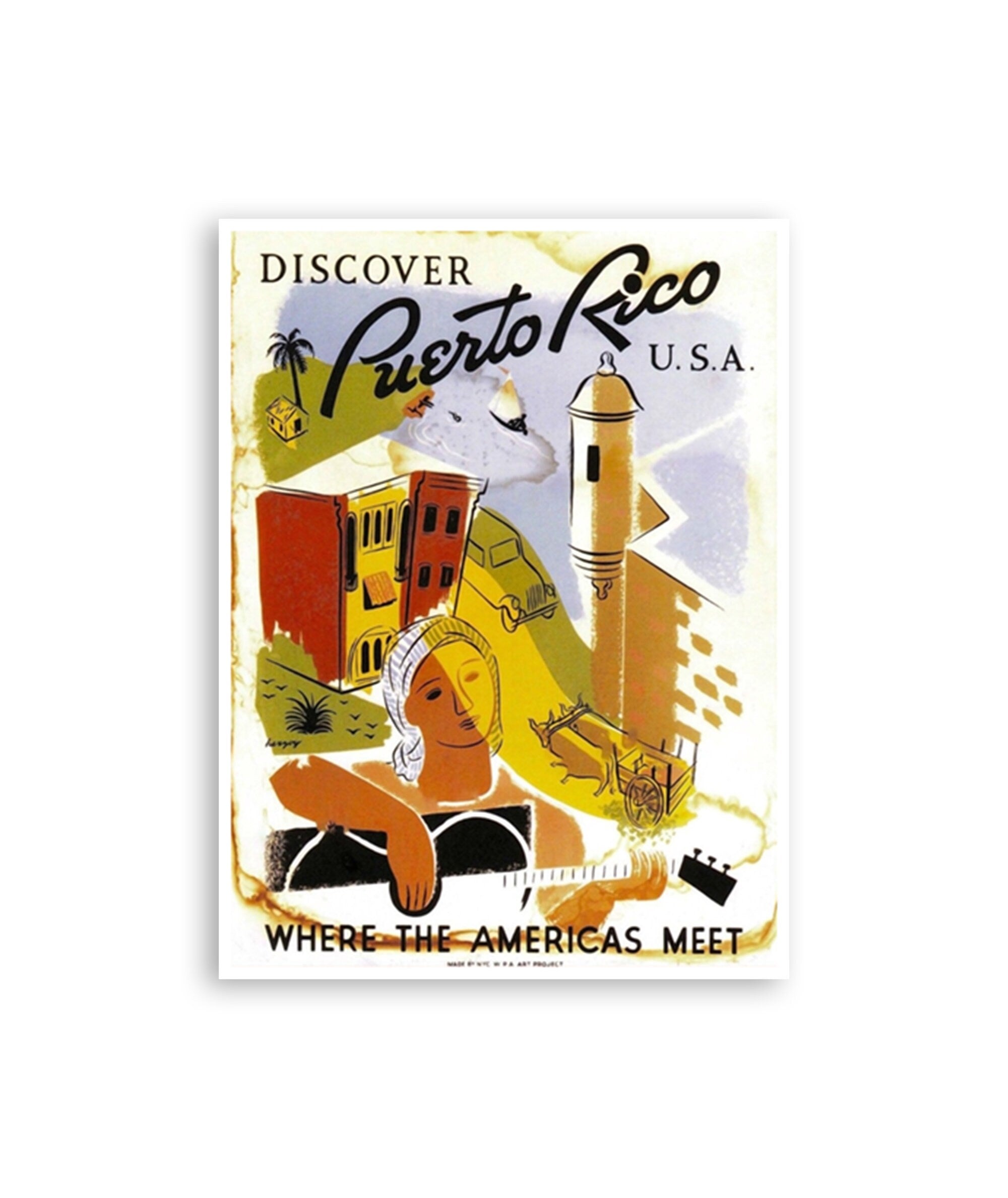 Puerto Rico Vintage Travel Poster Wall Art Print (ZT568)