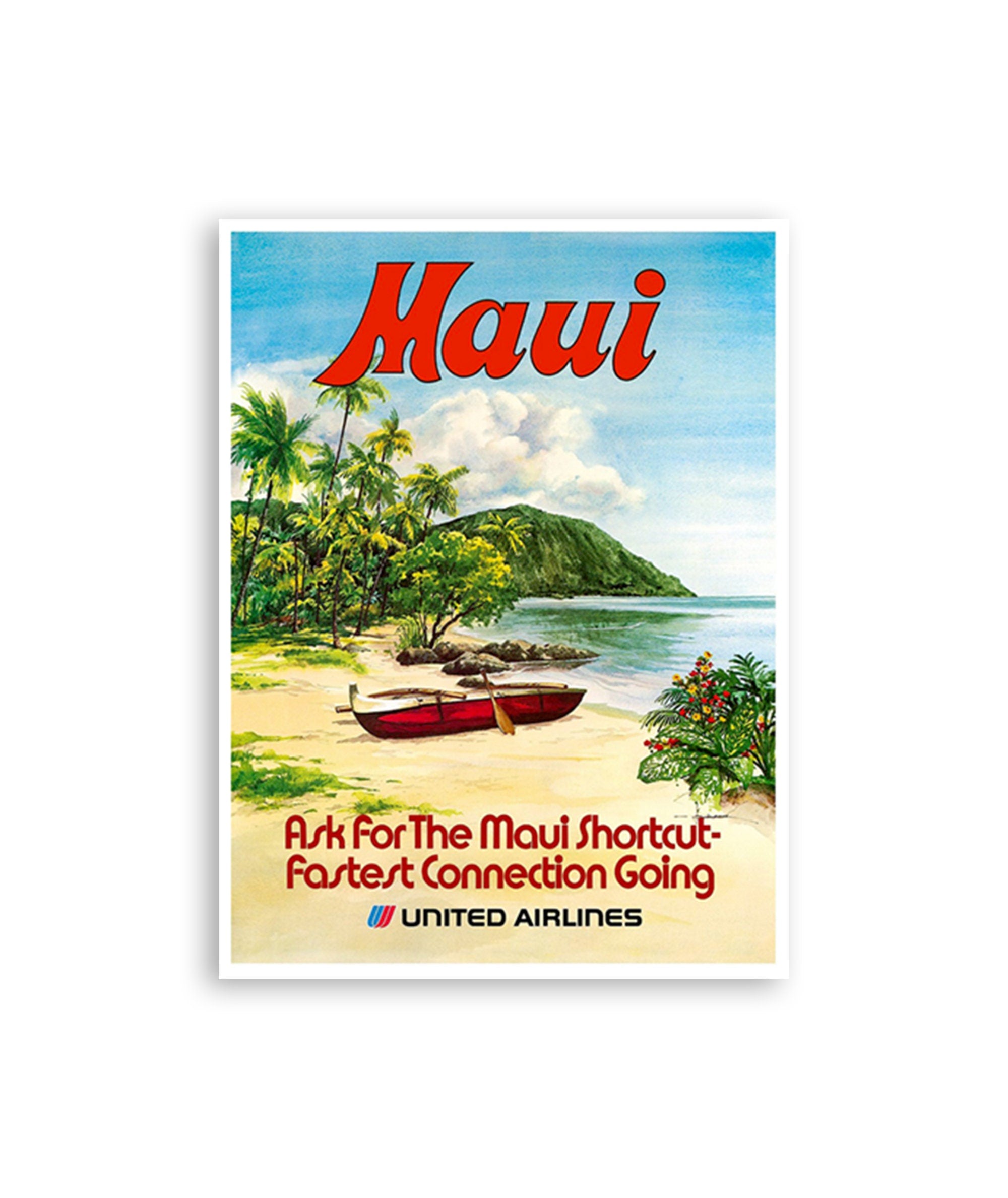 Maui Art Print Hawaii Travel Poster (TR102)