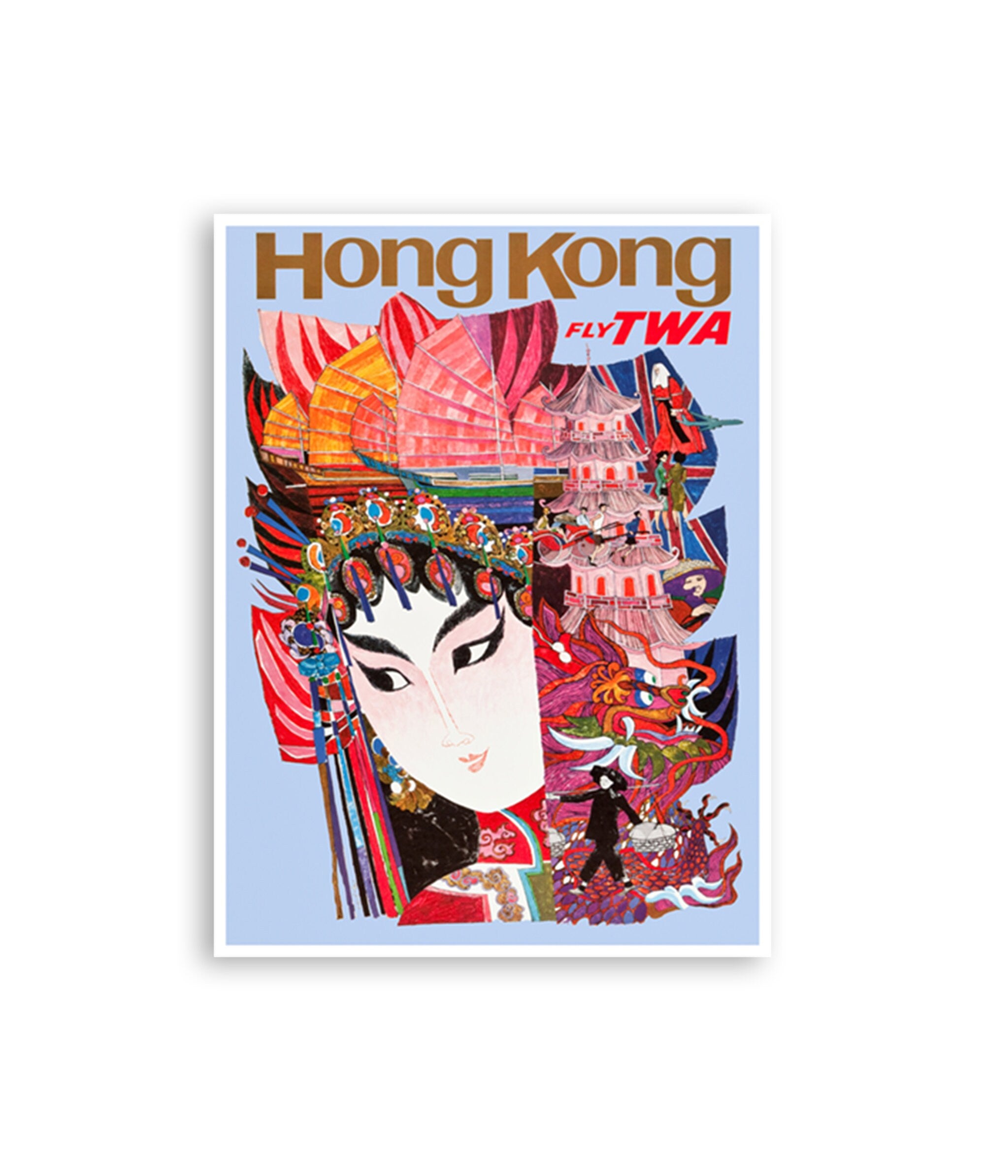 Hong Kong Travel Art Print Home Decor (ZT312)