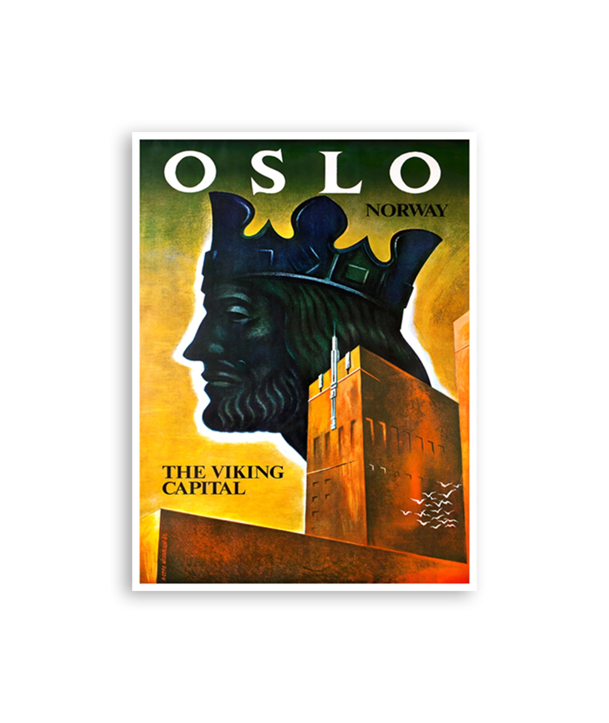 Oslo Norway Print Nordic Art Viking Poster Vintage Home Decor (XR4150)