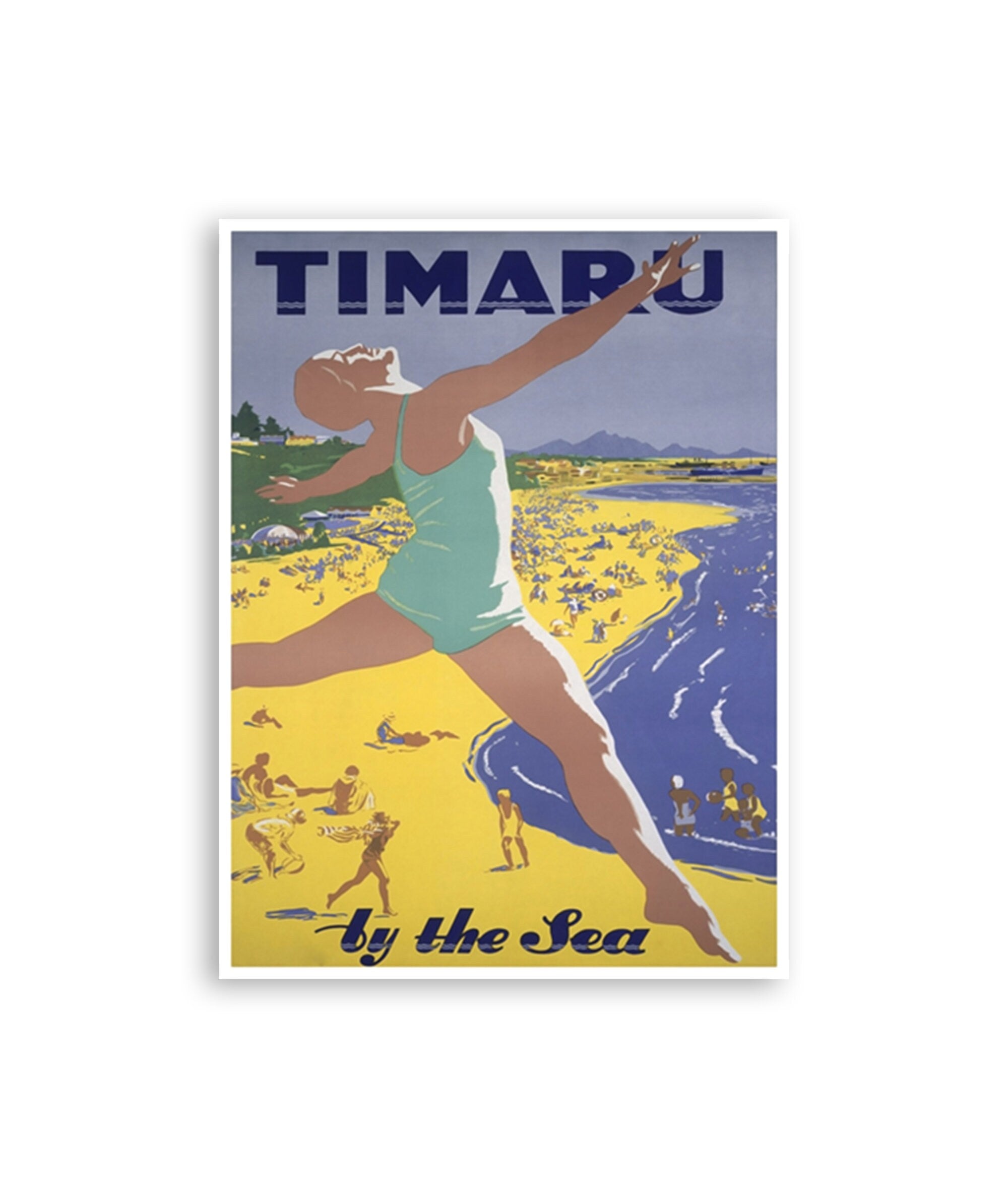 Timaru Art Vintage New Zealand Poster Travel Print Retro Decor (XR2007)