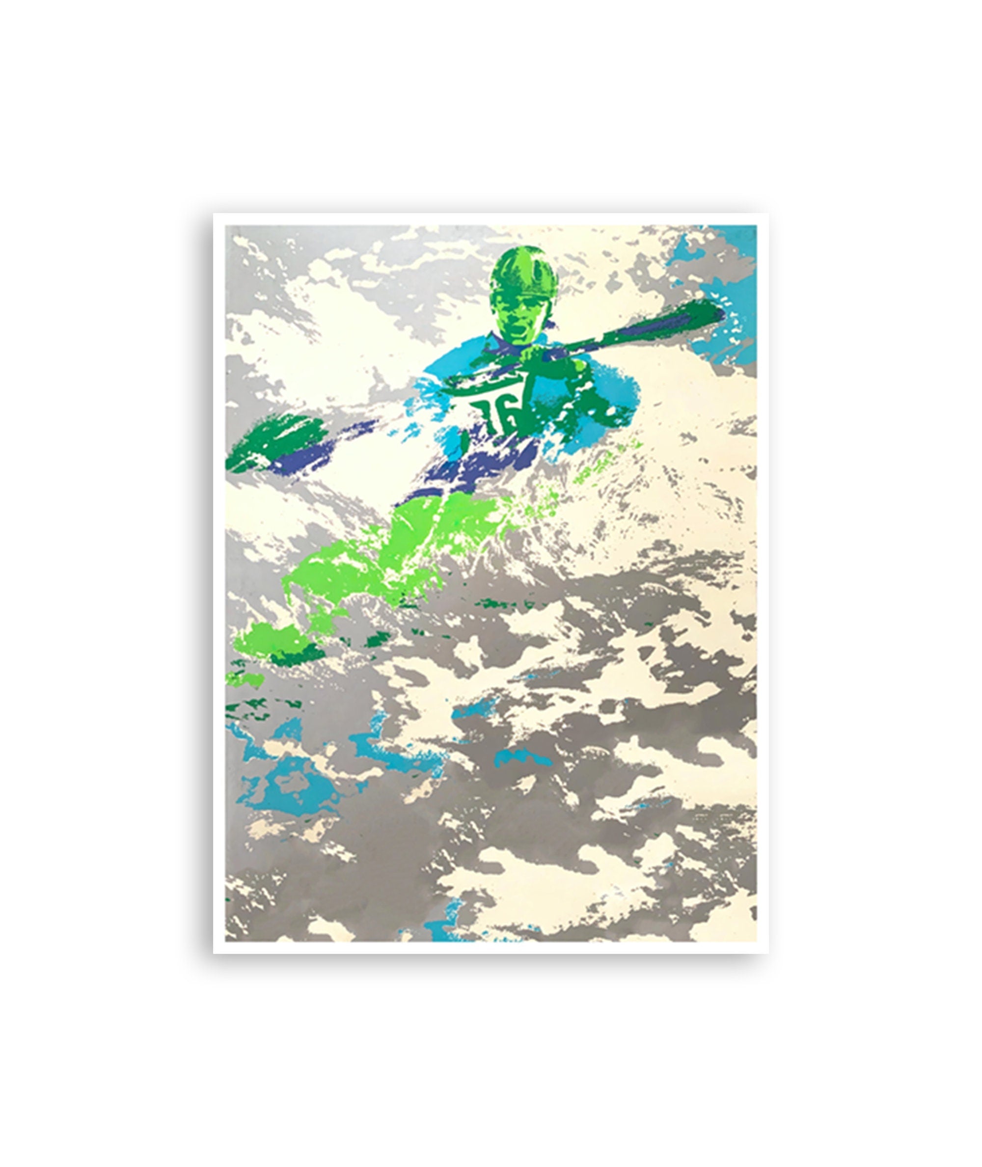 Kayaking Retro Poster Travel Art Kayak Decor Print (H39)