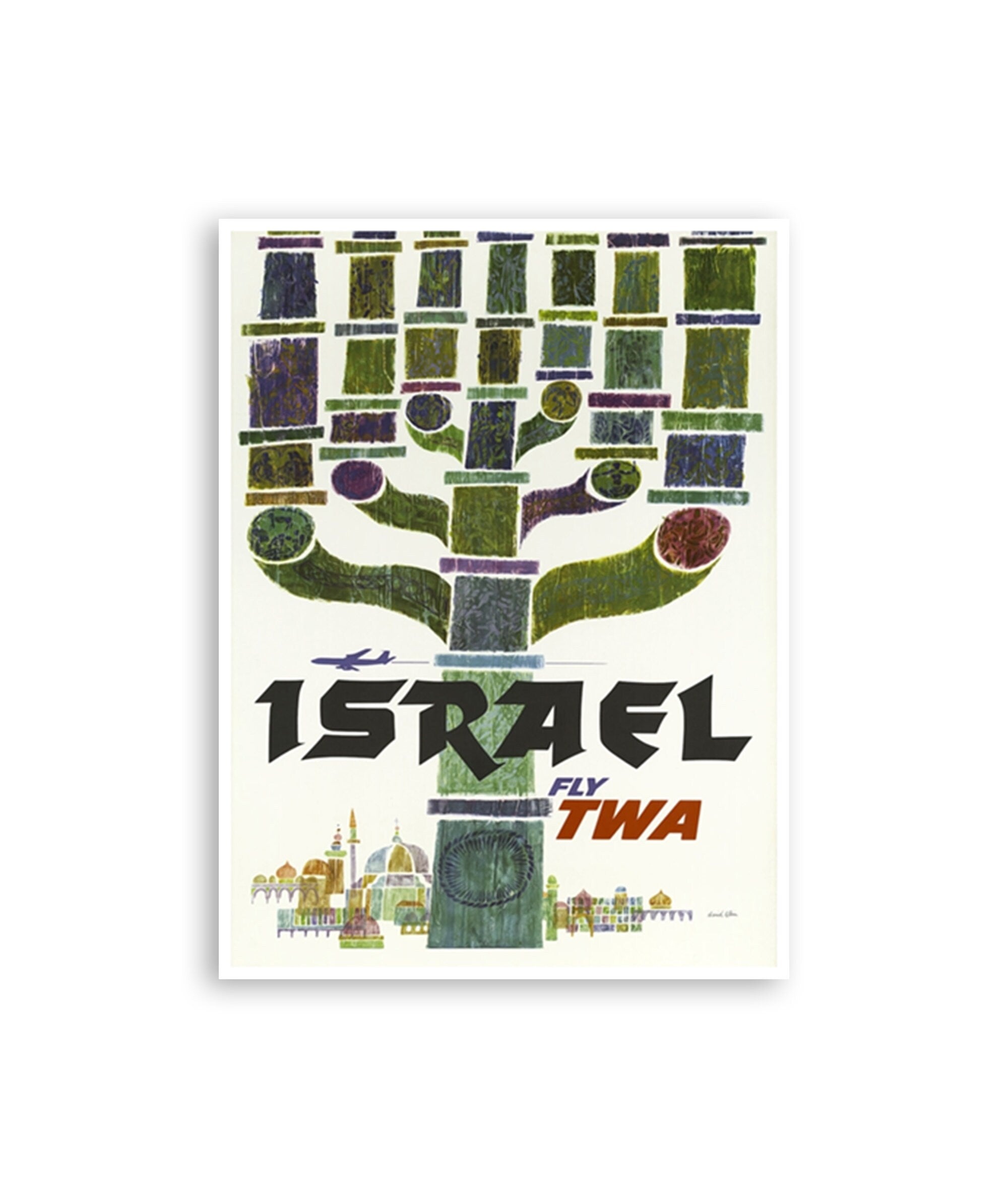 Vintage Israel Art Jerusalem Print Travel Poster Home Decor (XR1773)