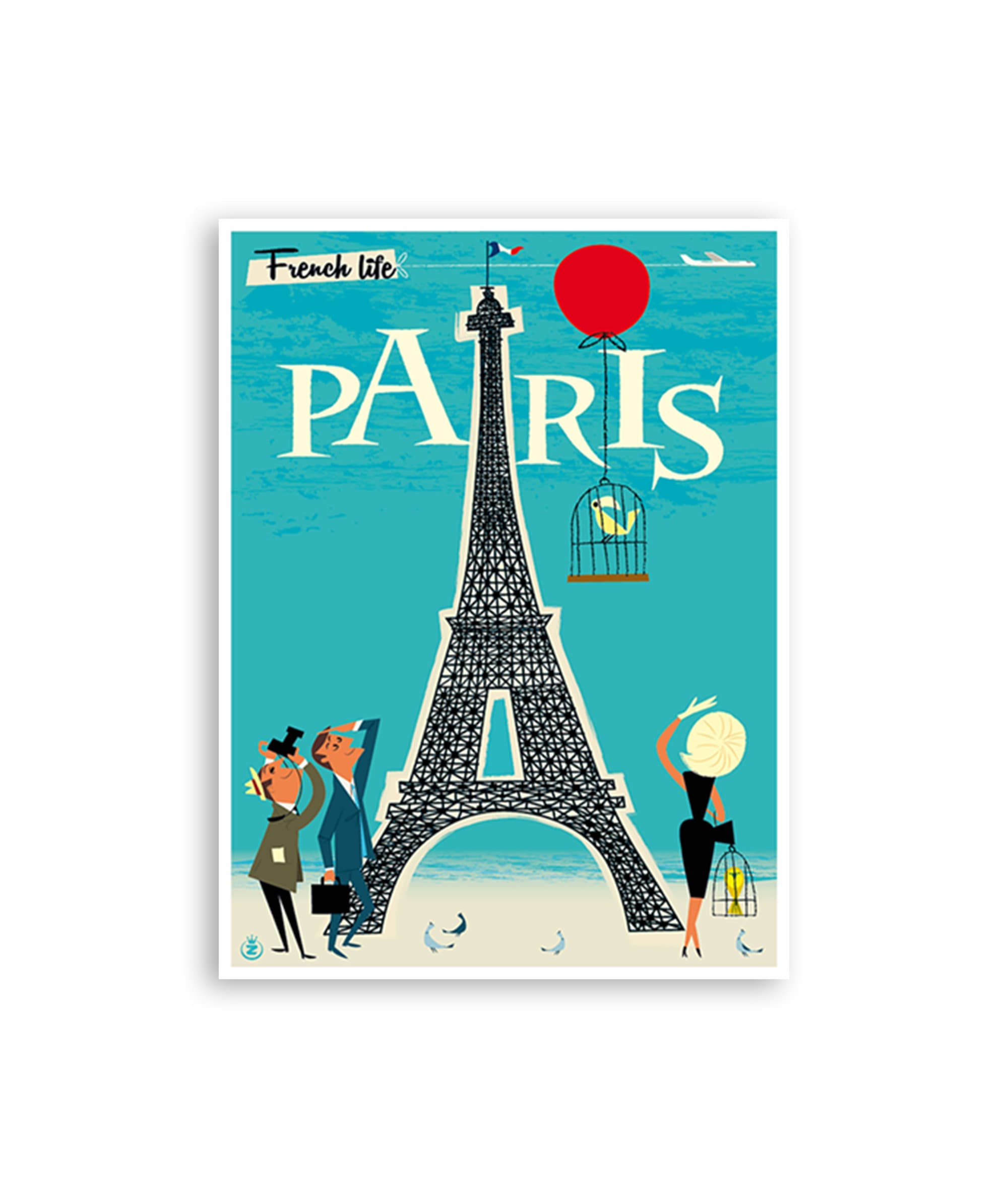 Vintage Paris Art France Travel Poster Retro French Vintage Print (H946)