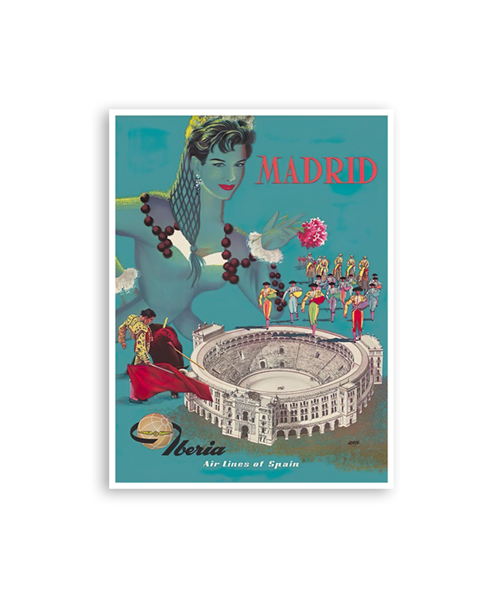 Madrid Spain Art Travel Poster Spanish Print Home Decor (ZT360)
