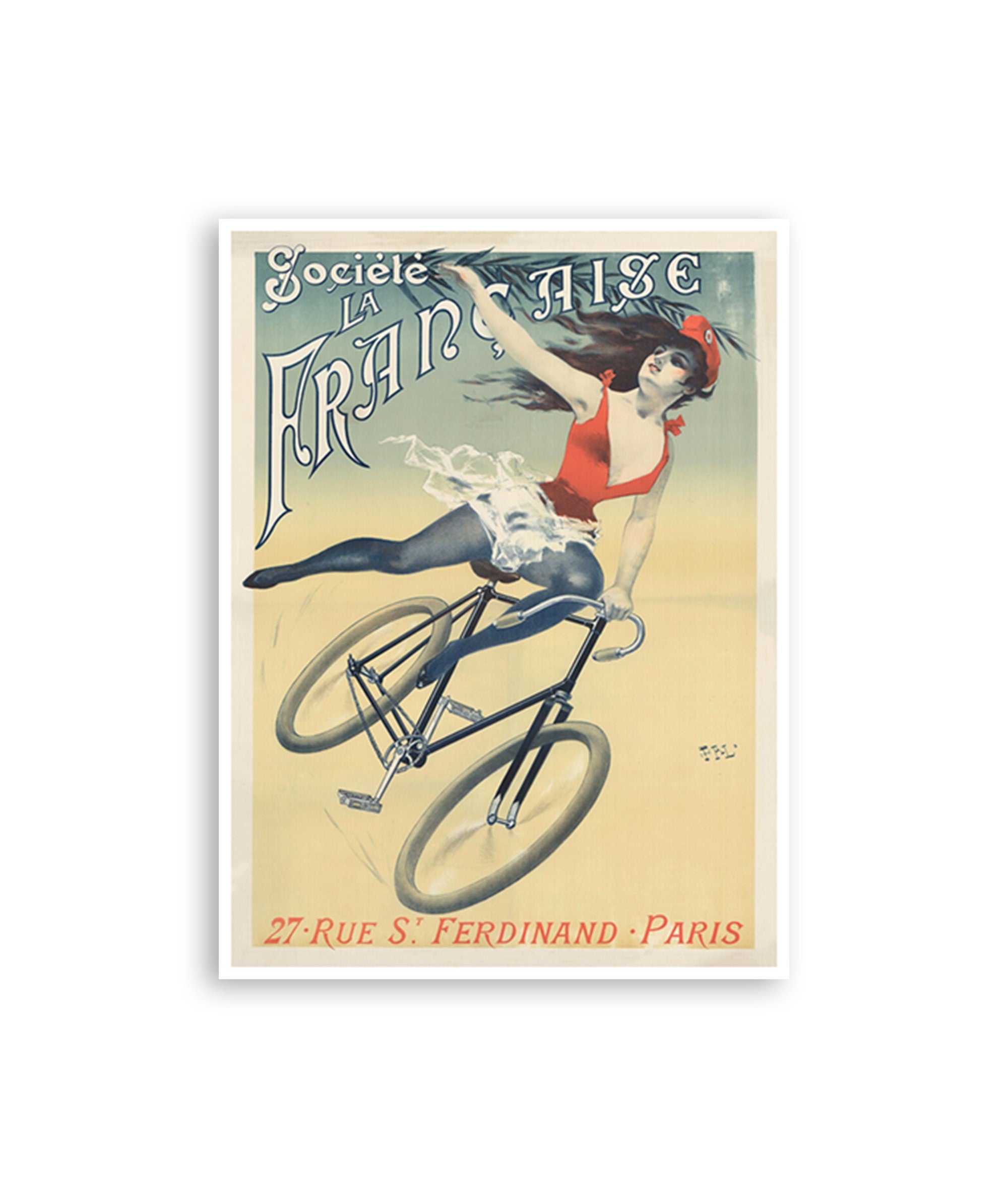 Vintage Bicycling Art French Cycling Poster Retro France Print (H969)