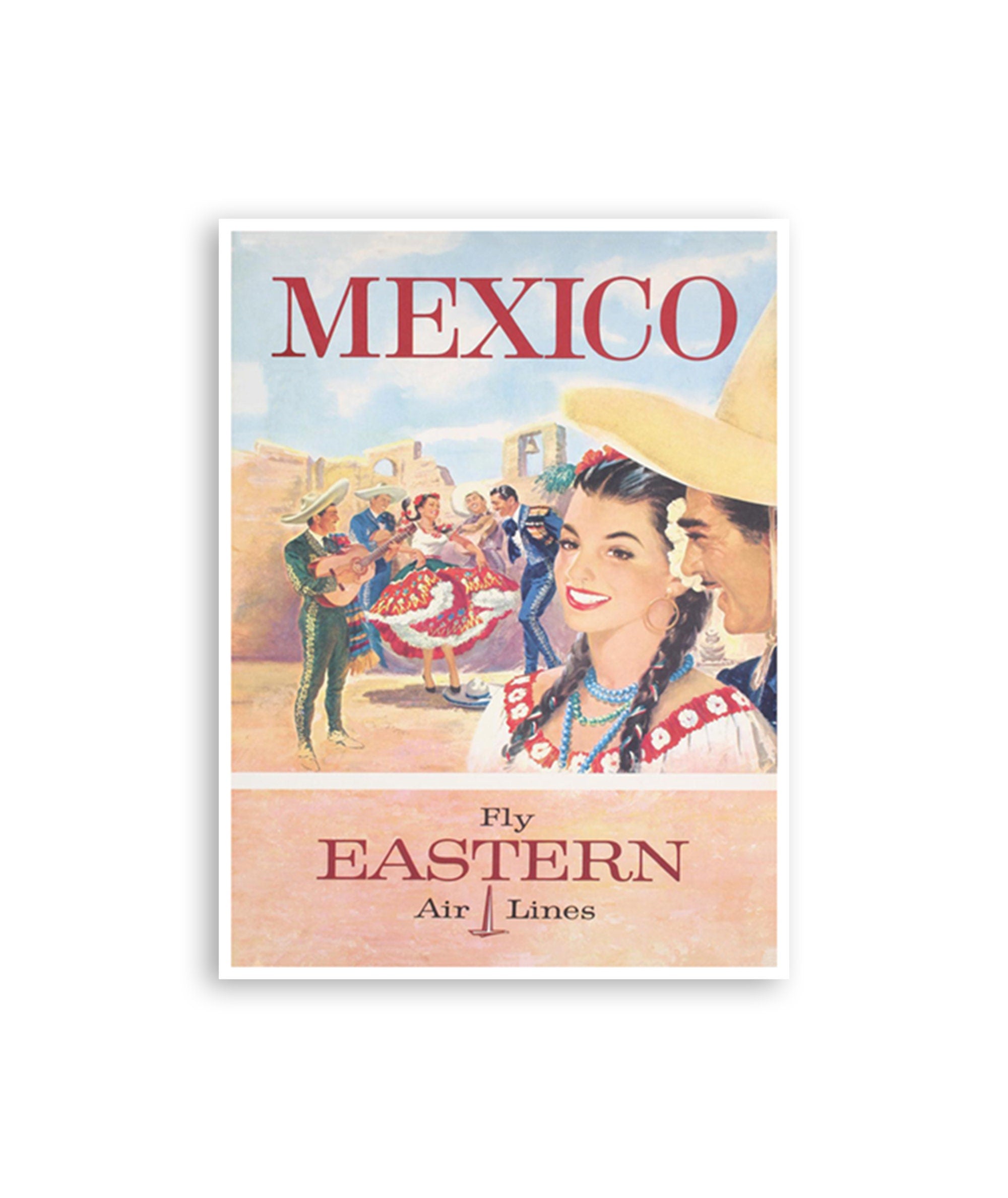 Mexico Print Vintage Travel Poster Mexican Fiesta Art Print (H1036)