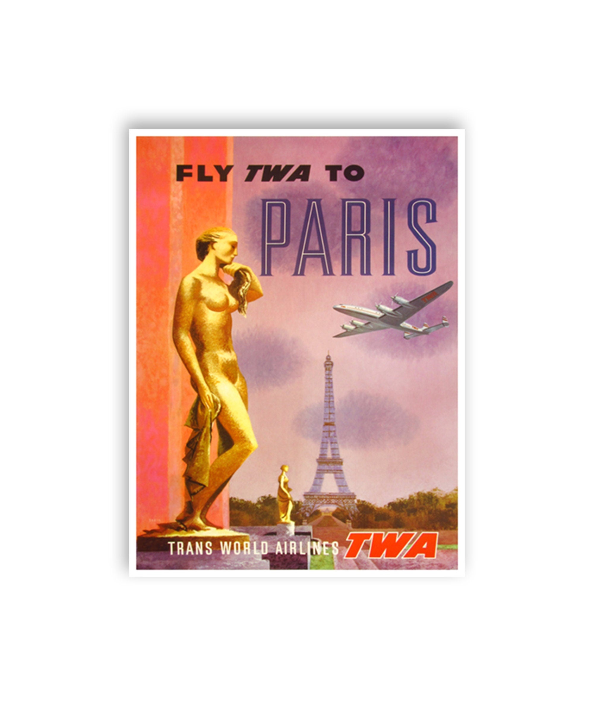 Paris Vintage Art Travel Poster France Wall Art Print French Vintage Home Decor (ZT218)