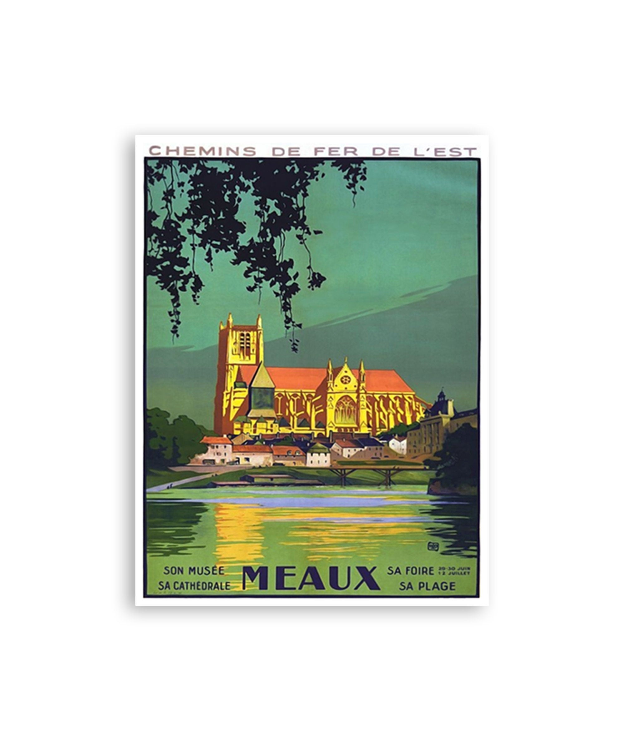 Meaux France Art Meaux Poster Print French Gift (XR84)a