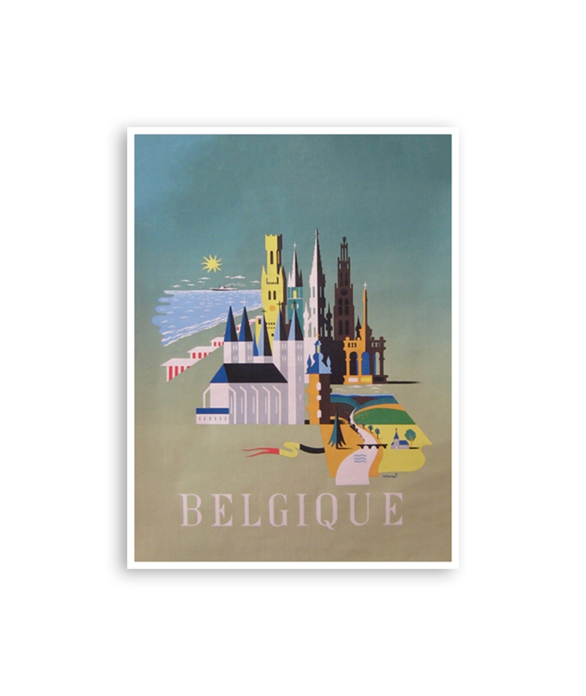 Belgium Art Print Travel Home Decor Poster (XR120)