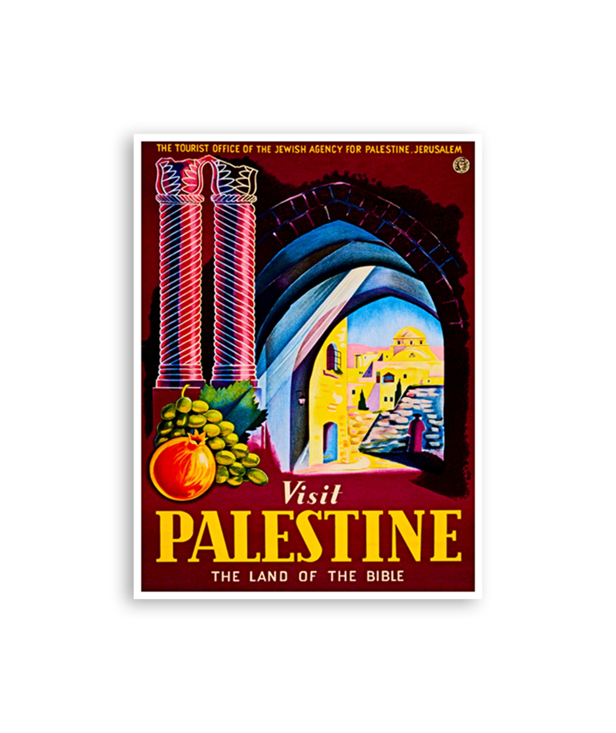 Art Palestine Travel Poster Palestinian Gift Vintage Print (ZT154)