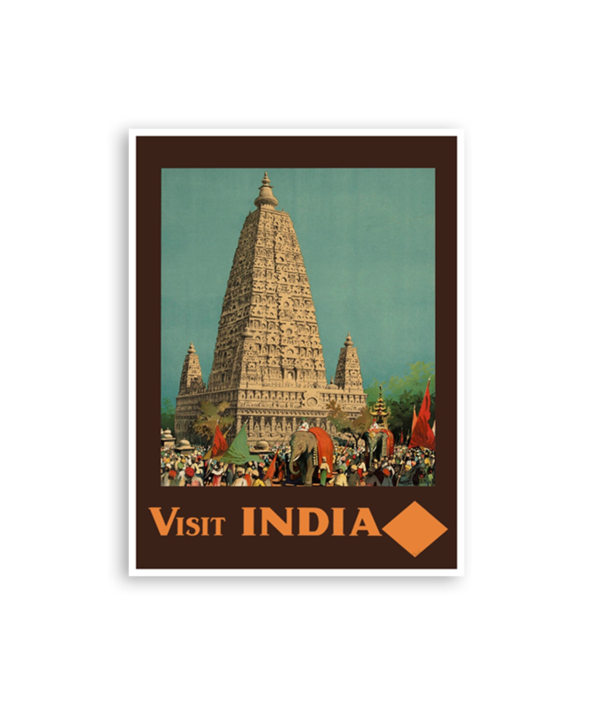 Wall Art India Travel Poster Vintage Print Home Decor (ZT242)