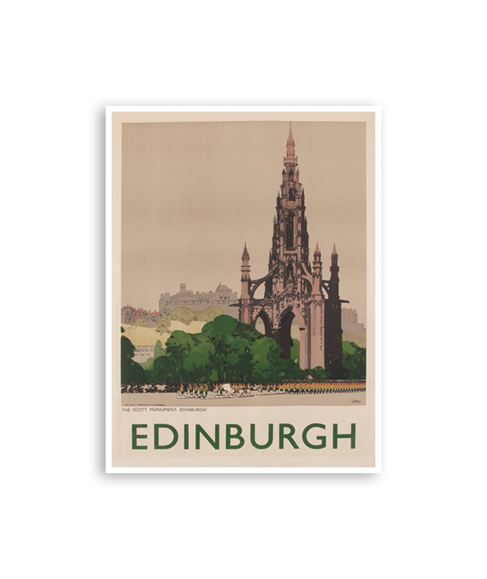 Edinburgh Travel Art Scotland Poster Scottish Print (XR3535)