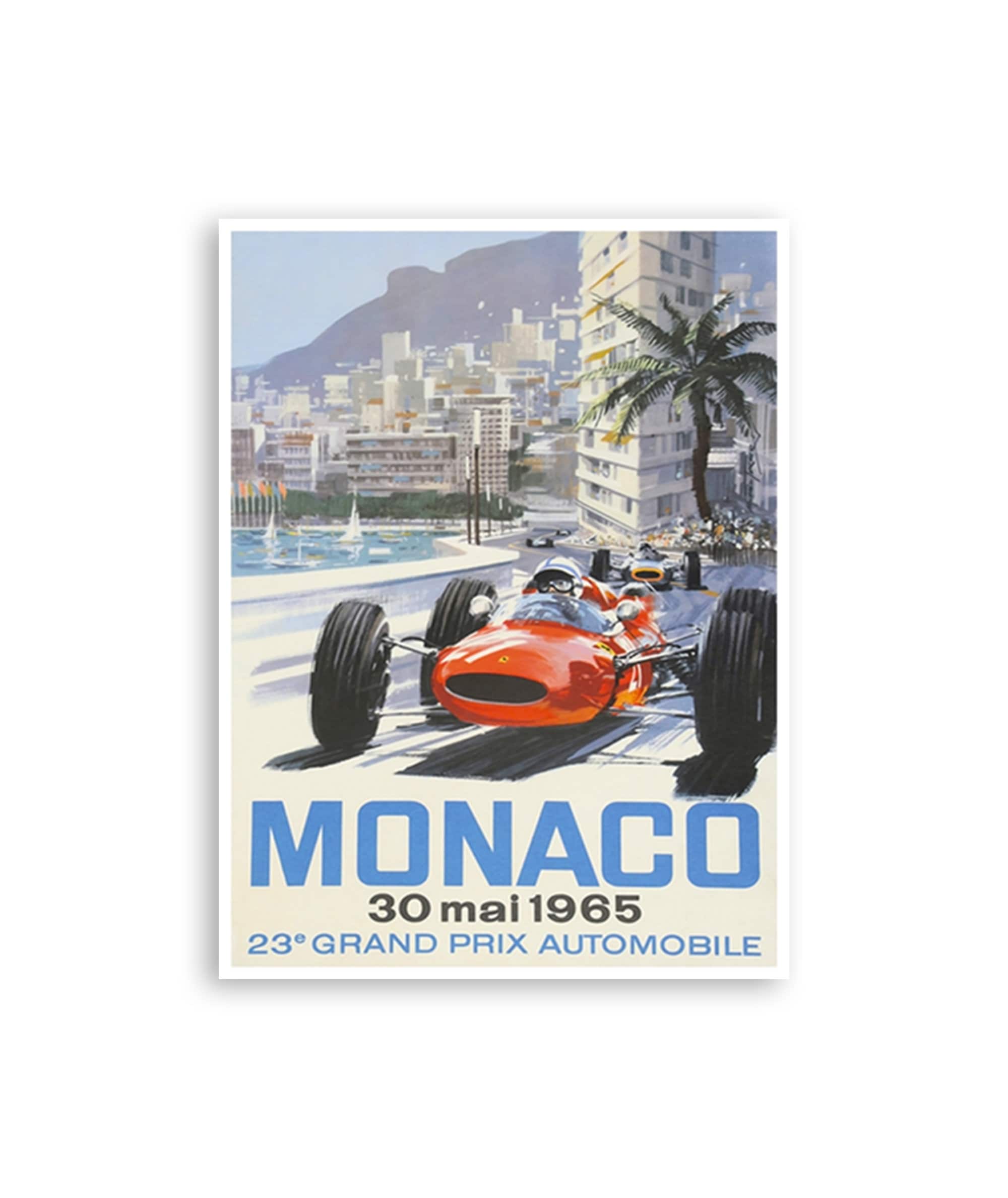 Monaco Travel Art Race Car Poster Sports Decor Art Retro Decor Print (H421)