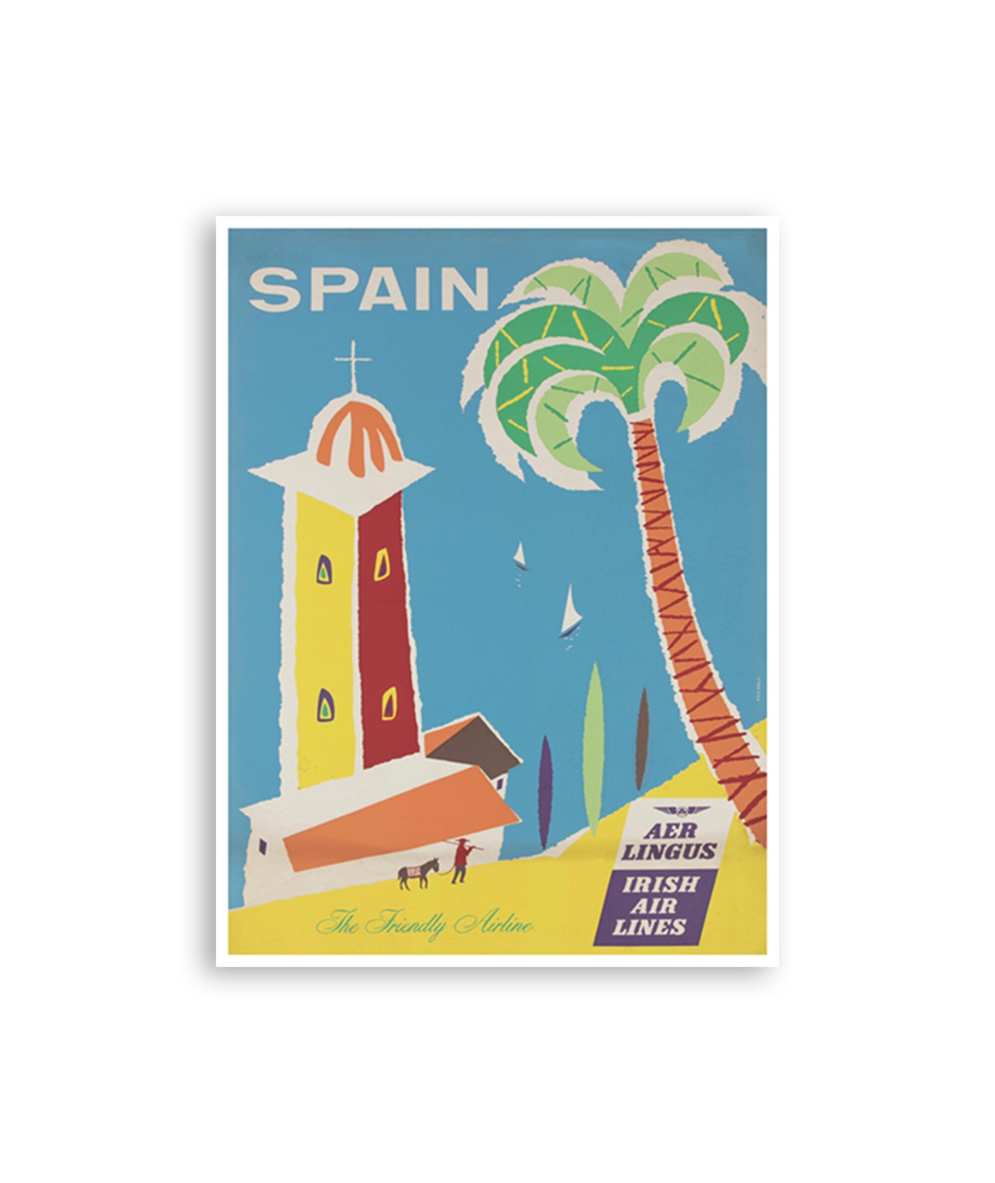 Vintage Spain Print Spanish Travel Art Retro Spain Poster (XR3897)