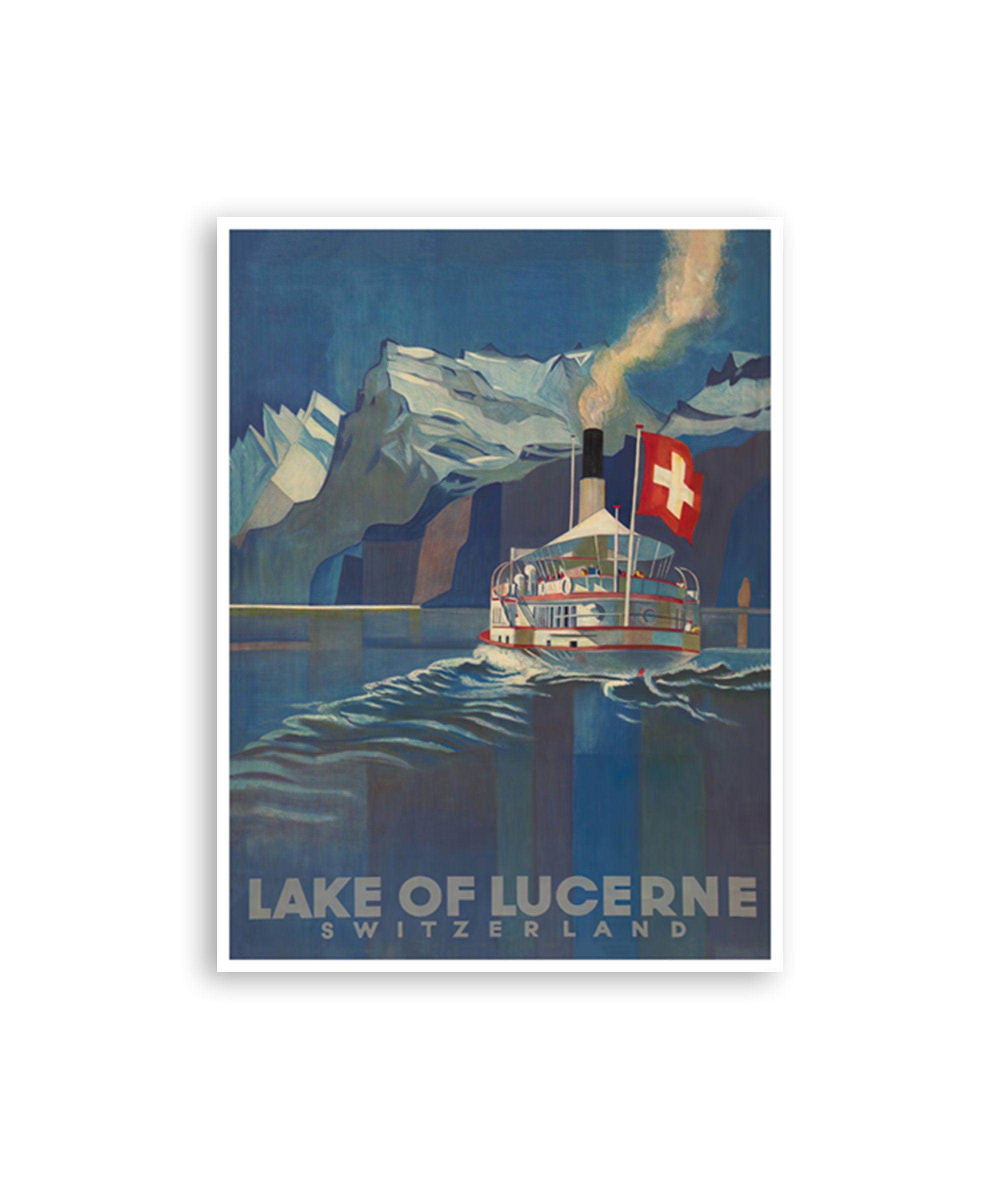 Lucerne Art Switzerland Travel Poster Vintage Swiss Print Home Decor (XR4247)