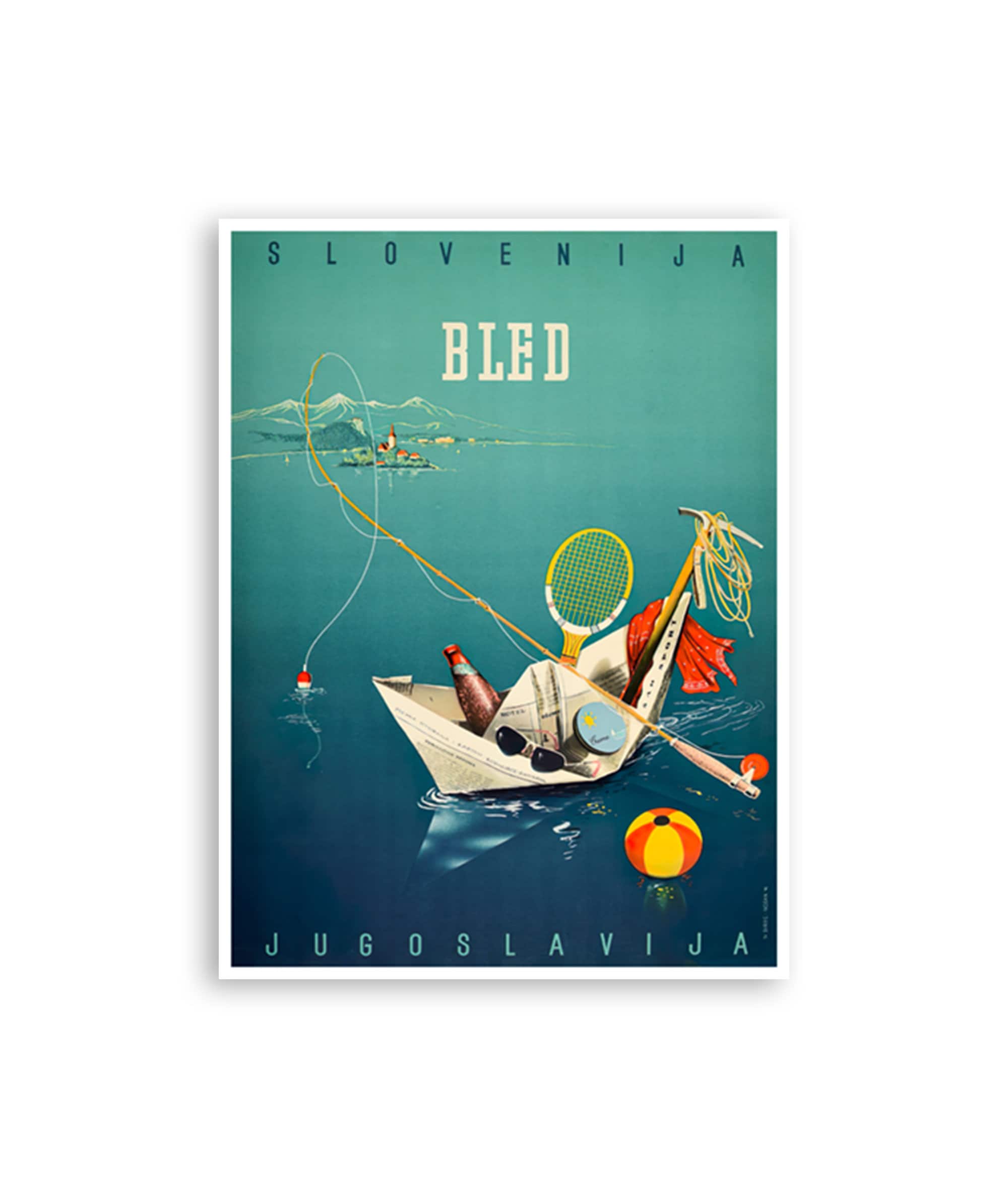 Bled Slovenia Art Yugoslavia Travel Poster Vintage Print Home Decor (XR4027)
