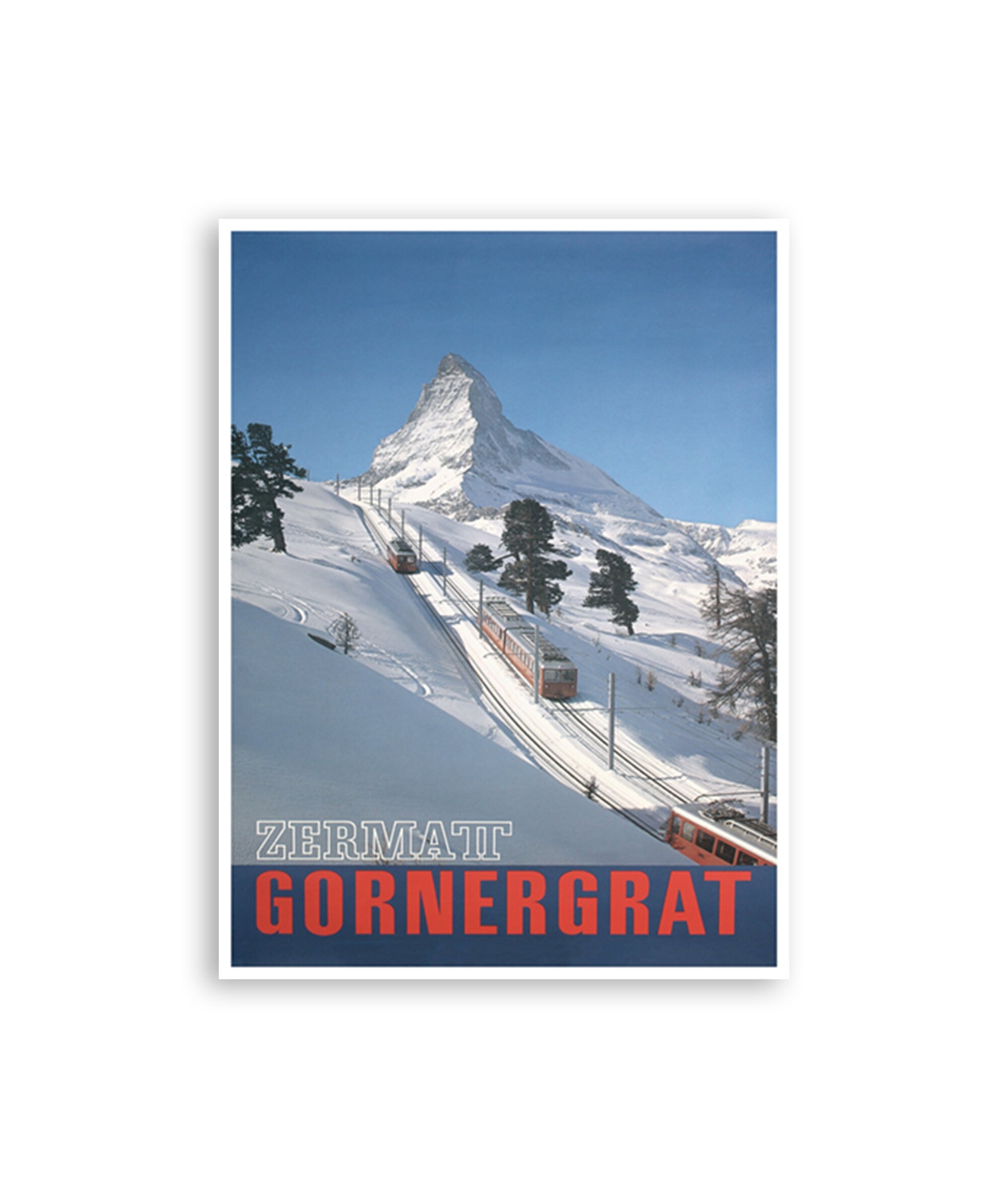 Gornergrat Zermatt Art Switzerland Ski Poster Matterhorn Print Swiss Art Home Decor (H993)