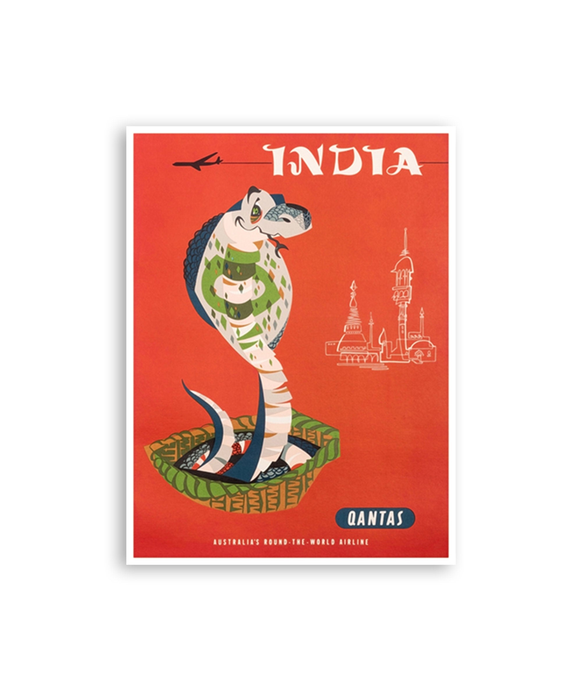 Vintage India Print India Travel Poster Indian Wall Art Decor (XR2180)