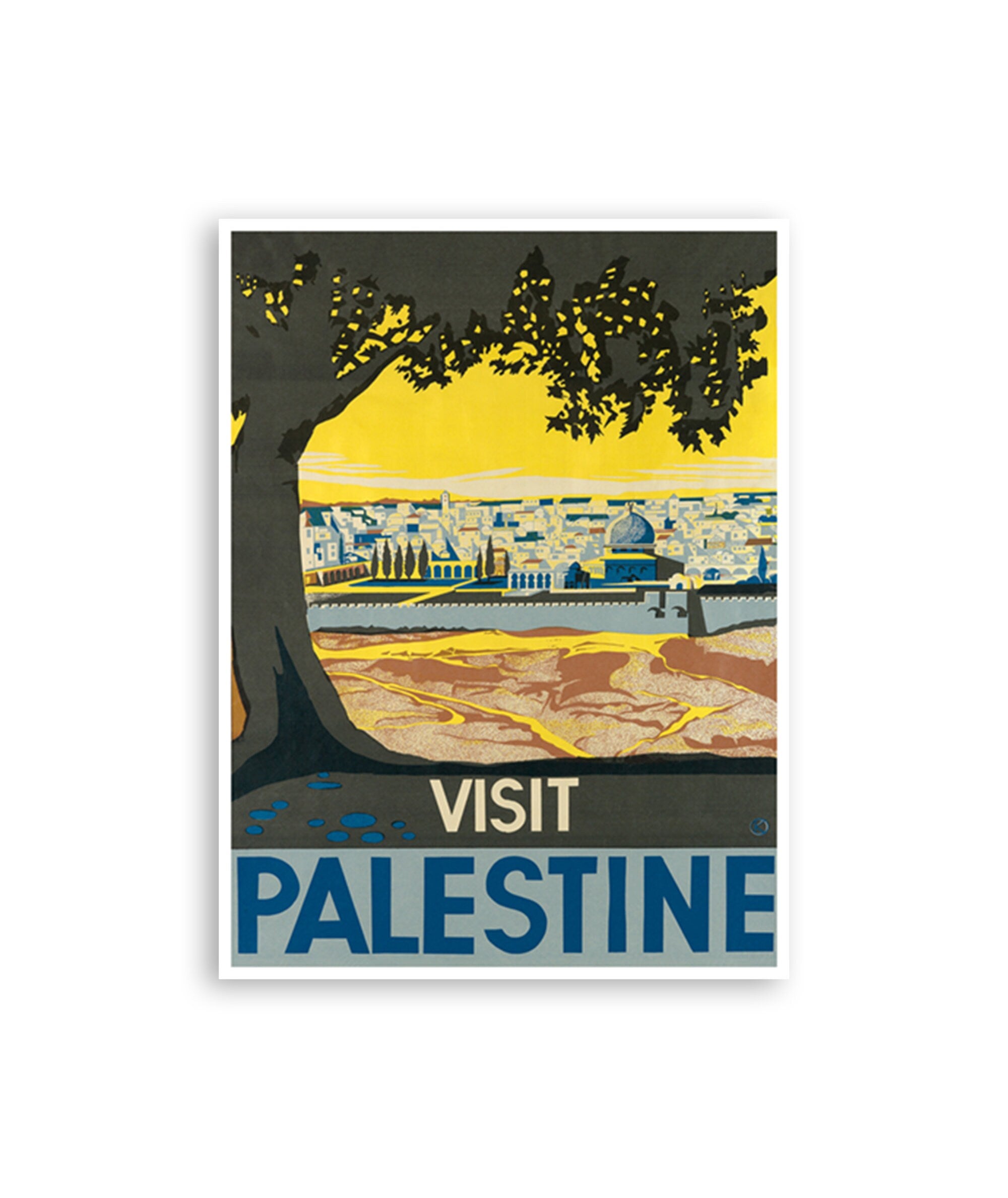 Vintage Palestine Decor Palestinian Art Print Middle Eastern Gift Poster (XR2732)