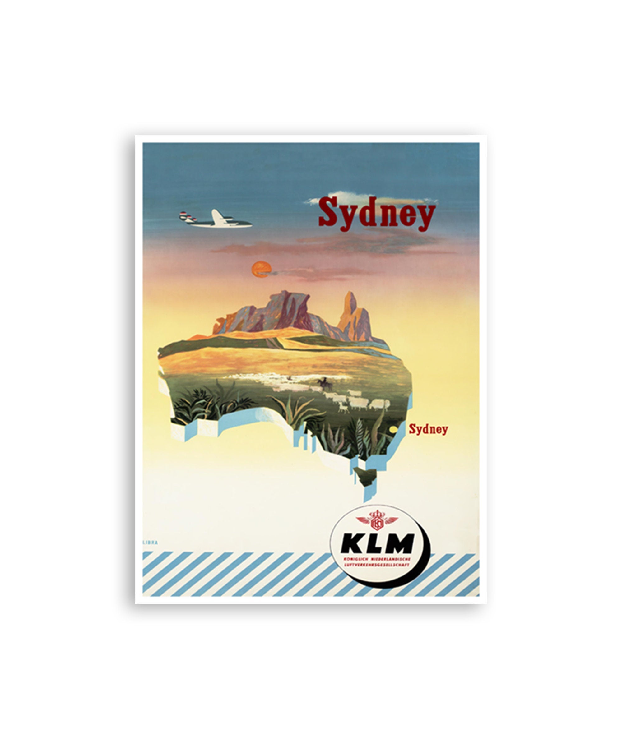 Sydney Art Australia Travel Poster Australian Decor Print (H1296)