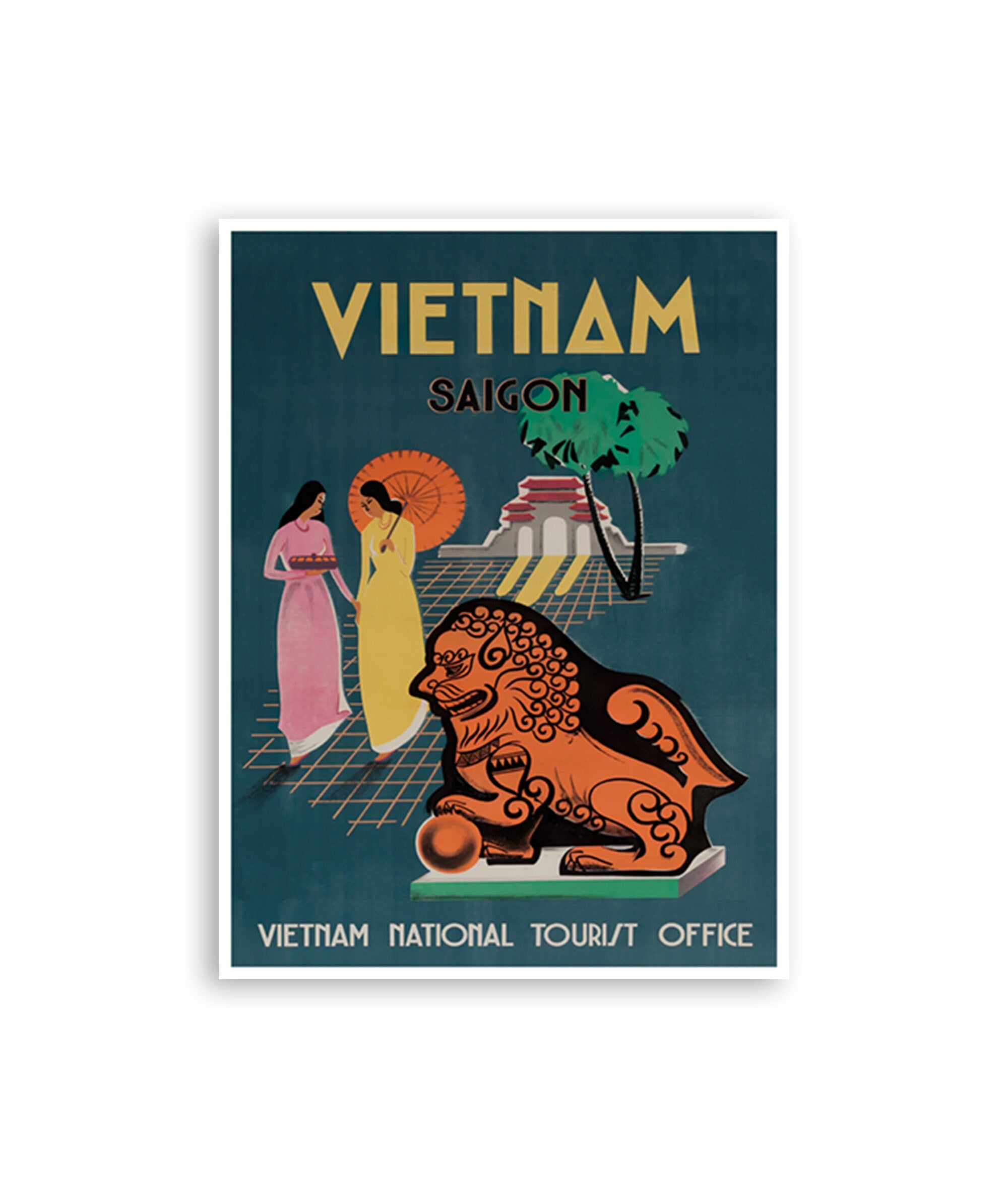 Saigon Art Vietnam Travel Poster Vietnamese Gift Print Asian Home Decor (XR4188)