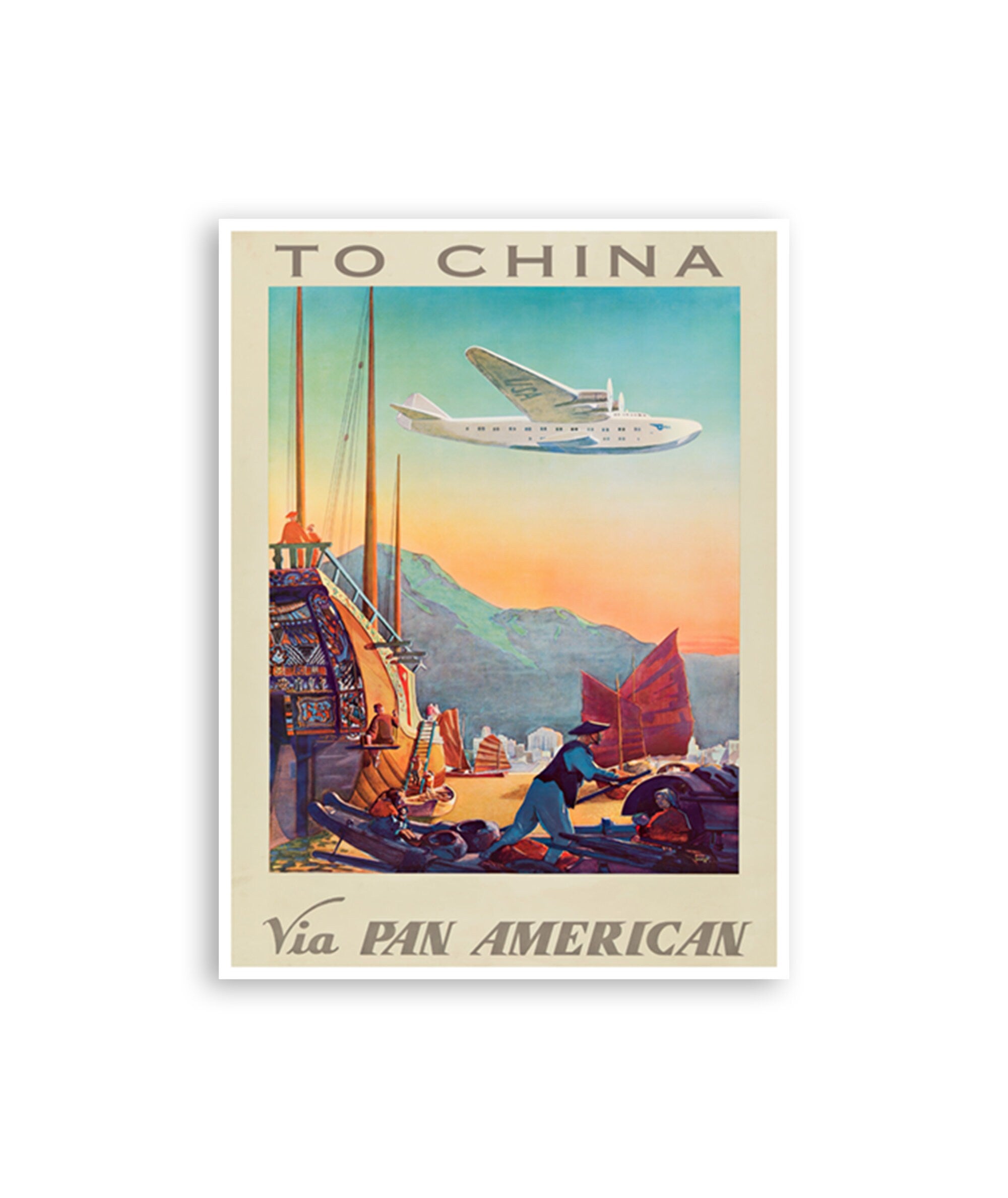 China Wall Art Vintage Travel Poster Chinese Wall Art (XR4267)