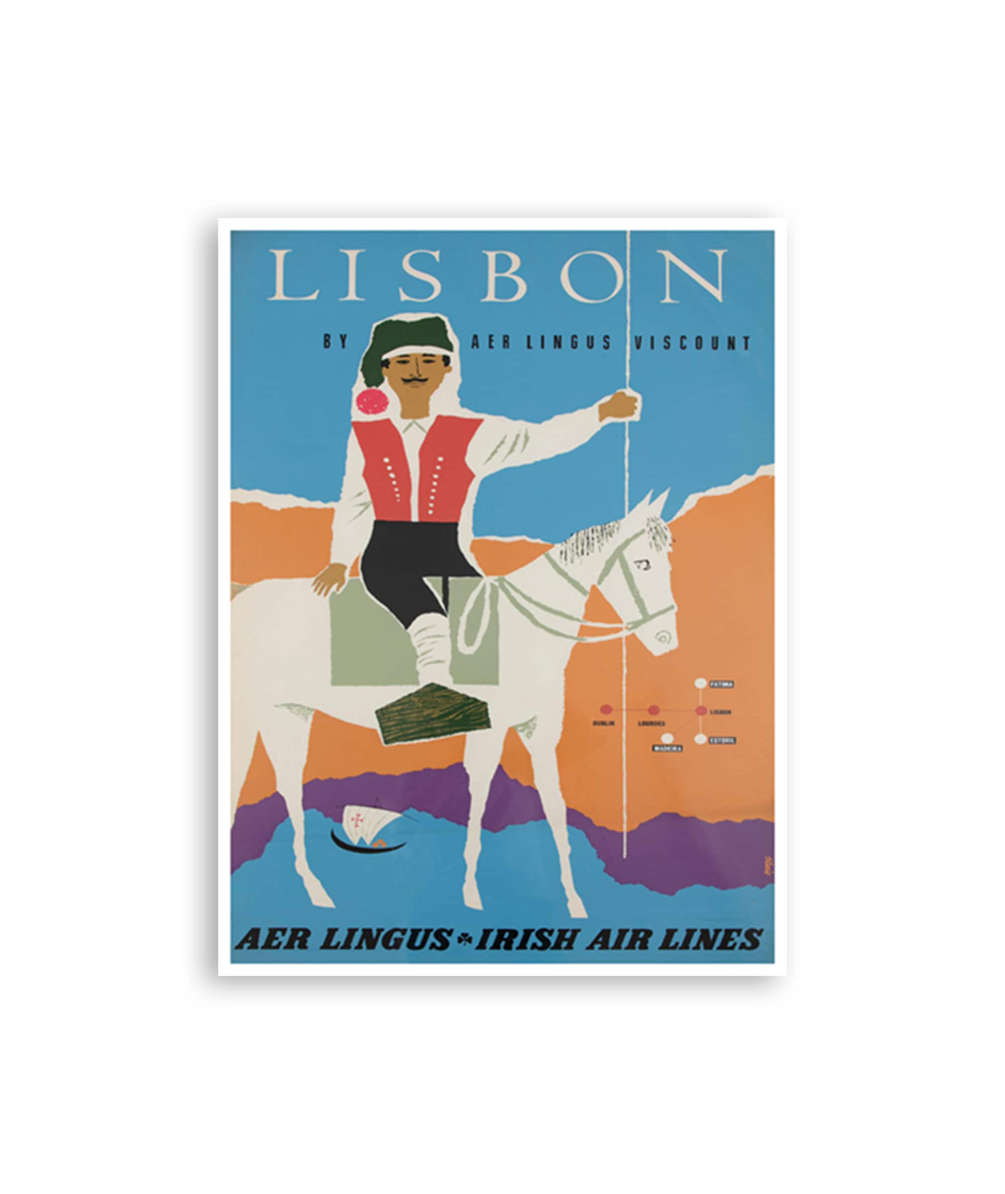 Lisbon Art Portugal Travel Poster Portuguese Print Decor (XR3906)
