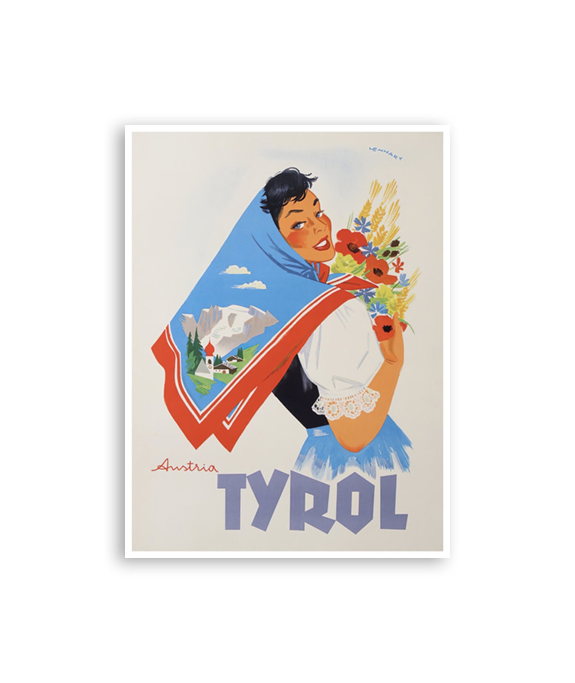 Tyrol Art Vintage Austria Print Europe Travel Poster (XR4339)