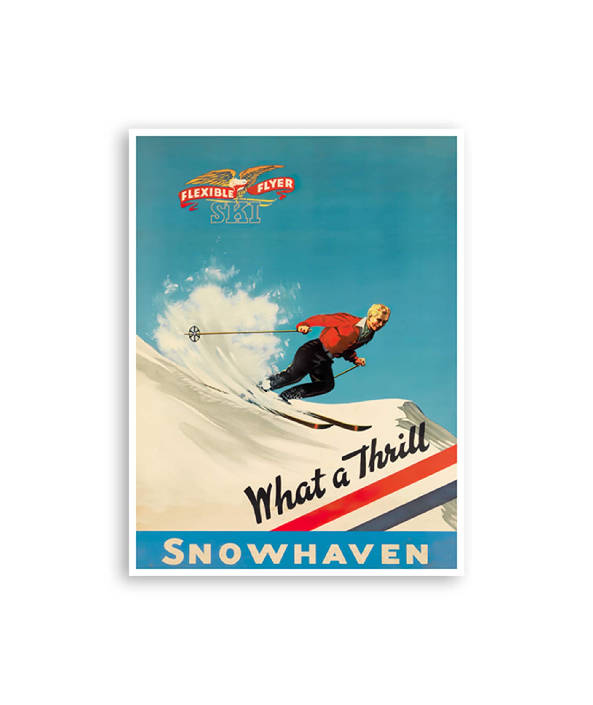Snowhaven Art Vintage Idaho Ski Poster Retro Skiing Print (H1356)