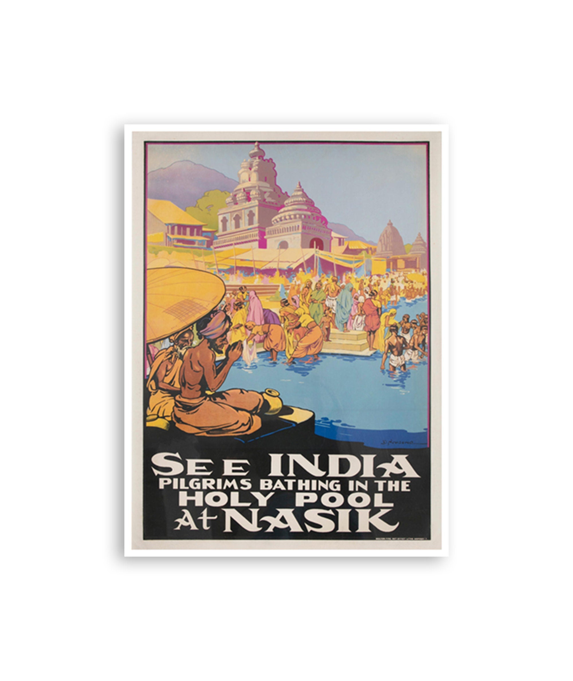 Nashik India Art Indian Decor Vintage Travel Poster Print Nasik (XR3790)