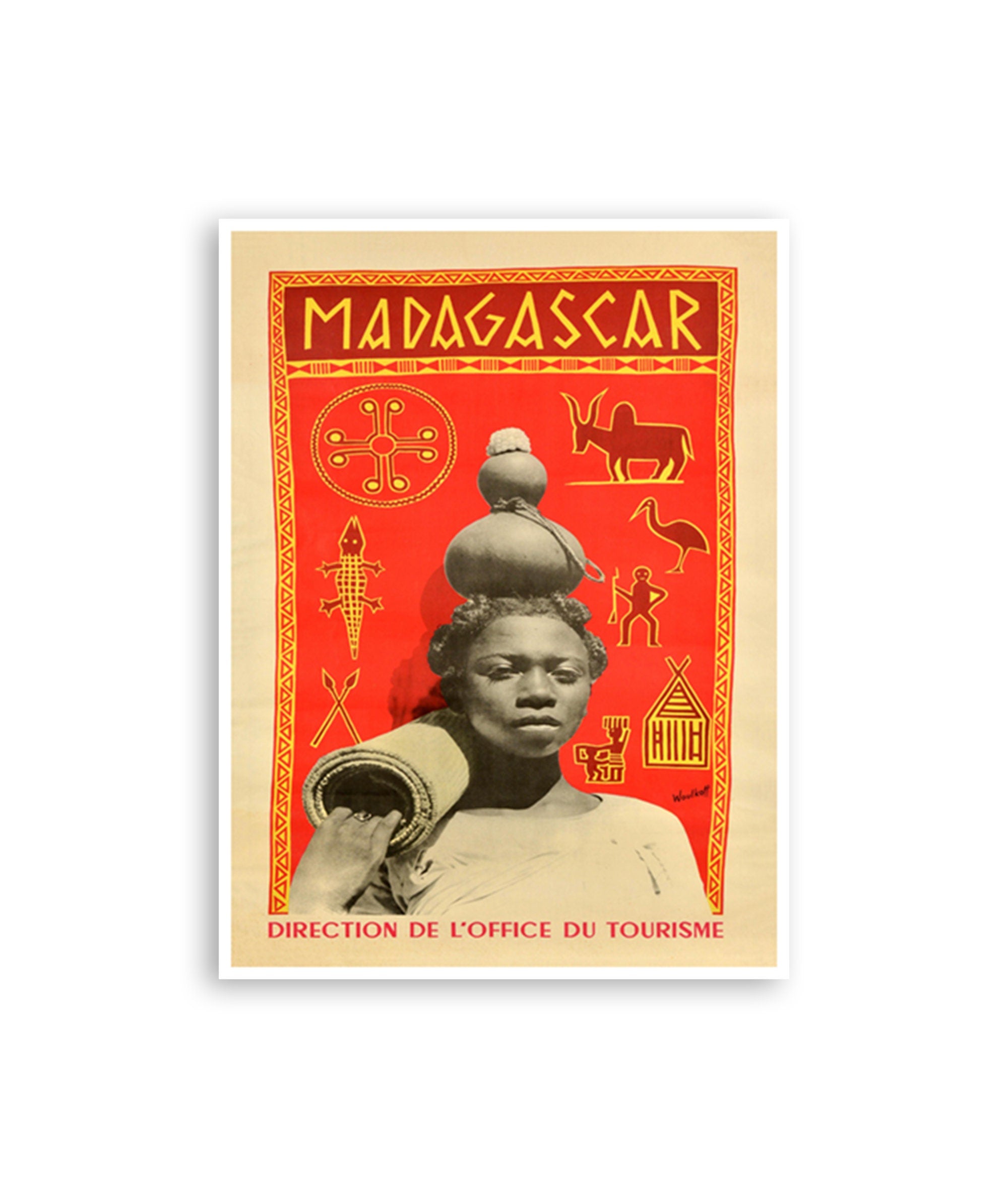 Madagascar Art African Decor Africa Travel Poster Retro Print (H1285)