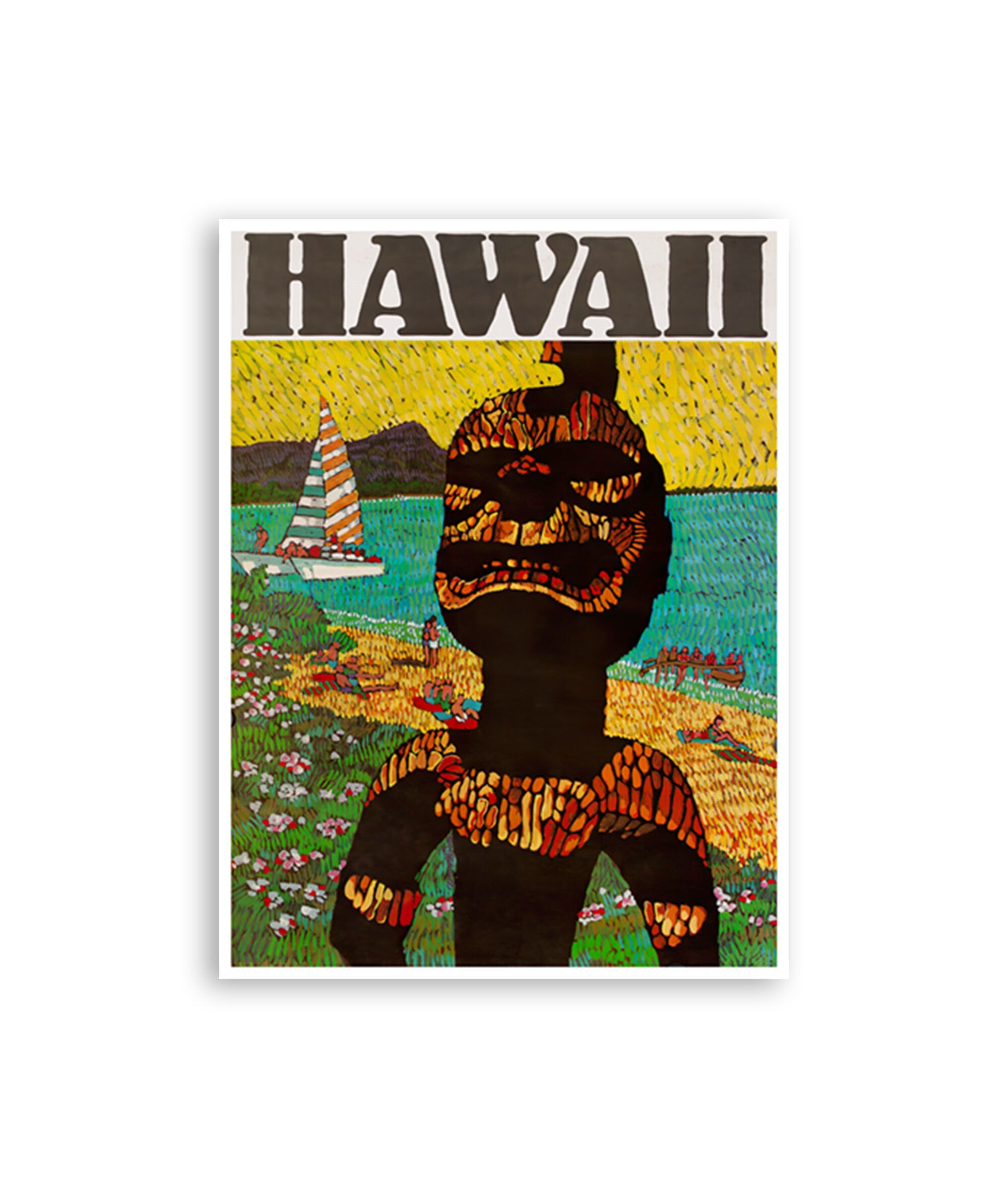 Vintage Hawaii Travel Poster Hawaiian Art Print Wall Decoration (H1394)