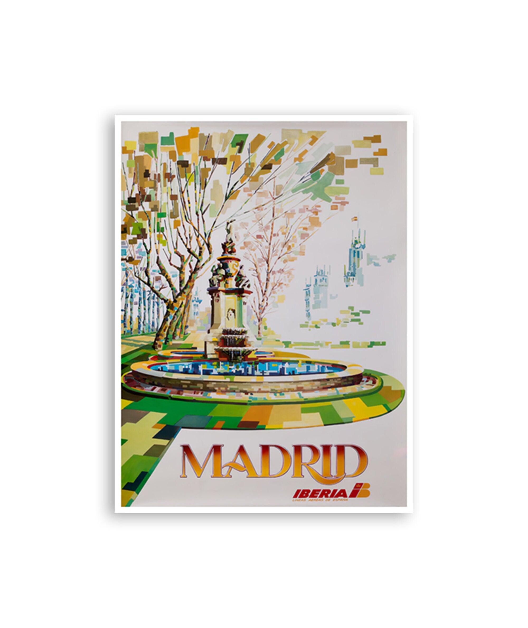 Madrid Art Spain Travel Poster Spainish Art Print Vintage Home Decor (XR4329)