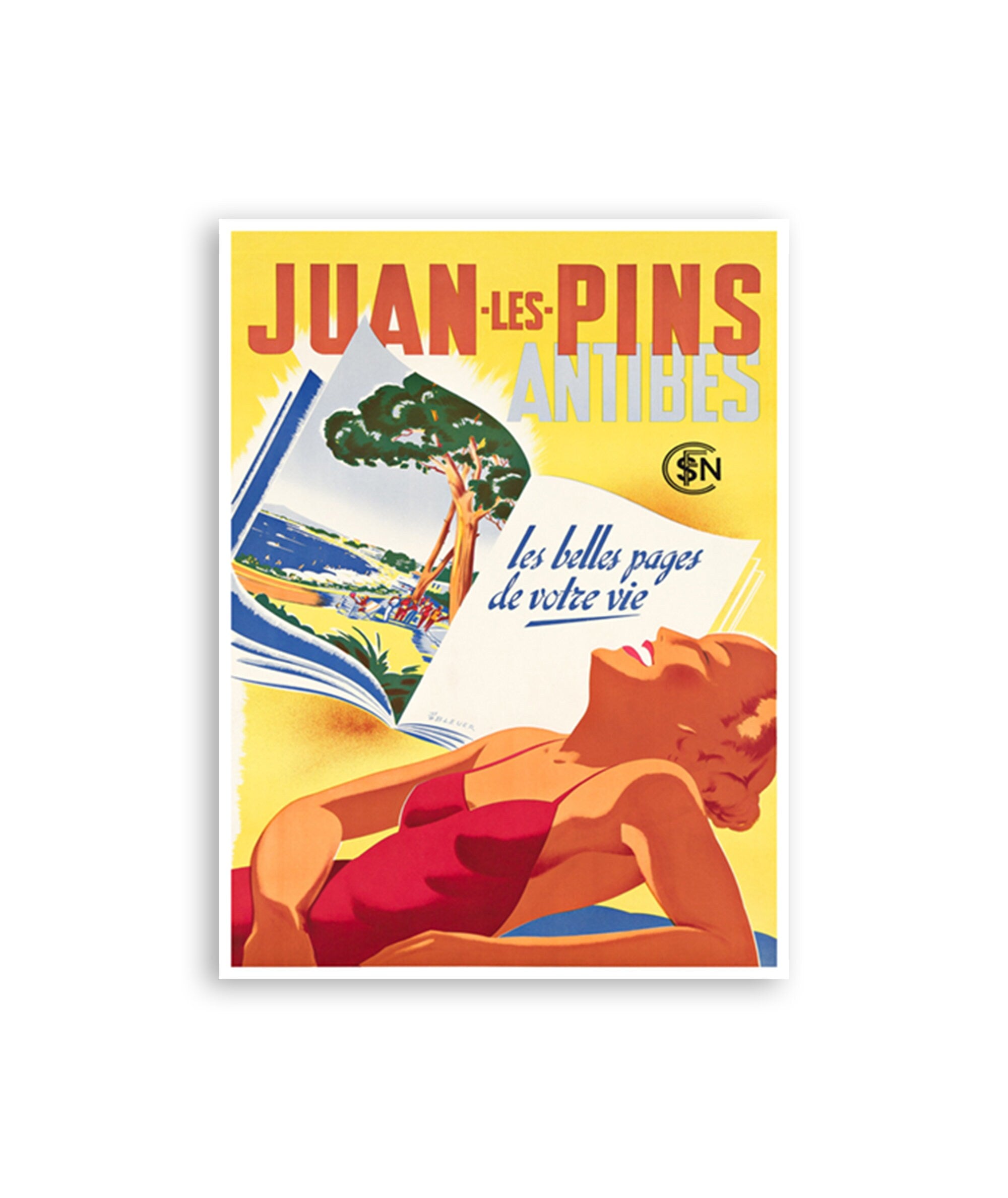 Juan Les Pins Art French Travel Poster France Print Home Decor (XR3785)