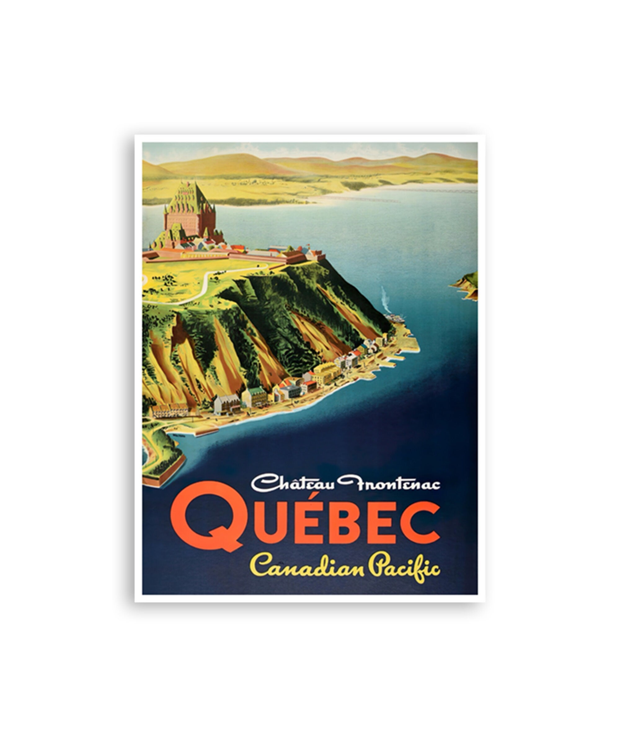 Quebec Art Vintage Canada Poster Canadian Travel Themed Print (XR4333)