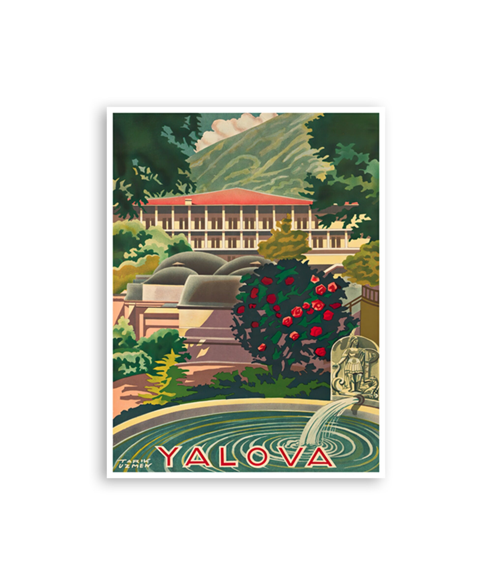 Yalova Art Turkey Travel Poster Vintage Turkish Print (XR4318)
