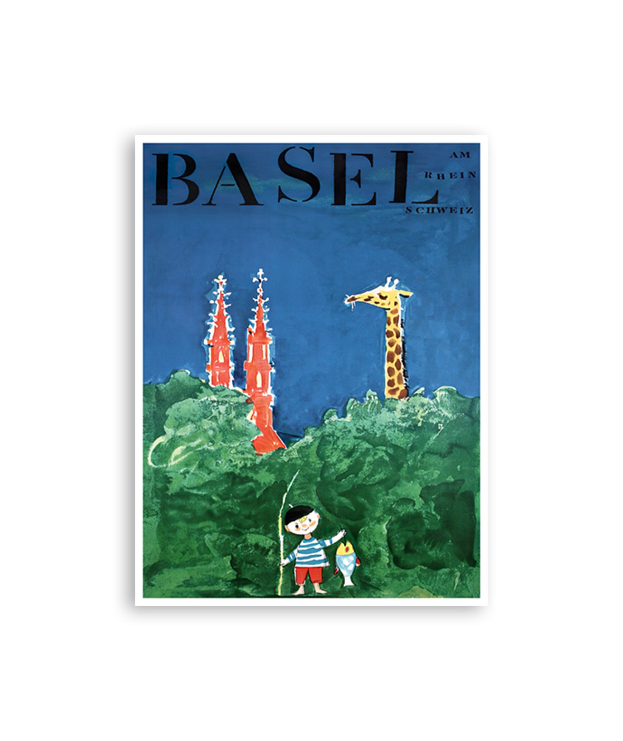 Basel Art Swiss Travel Poster Switzerland Retro Print (XR4391)