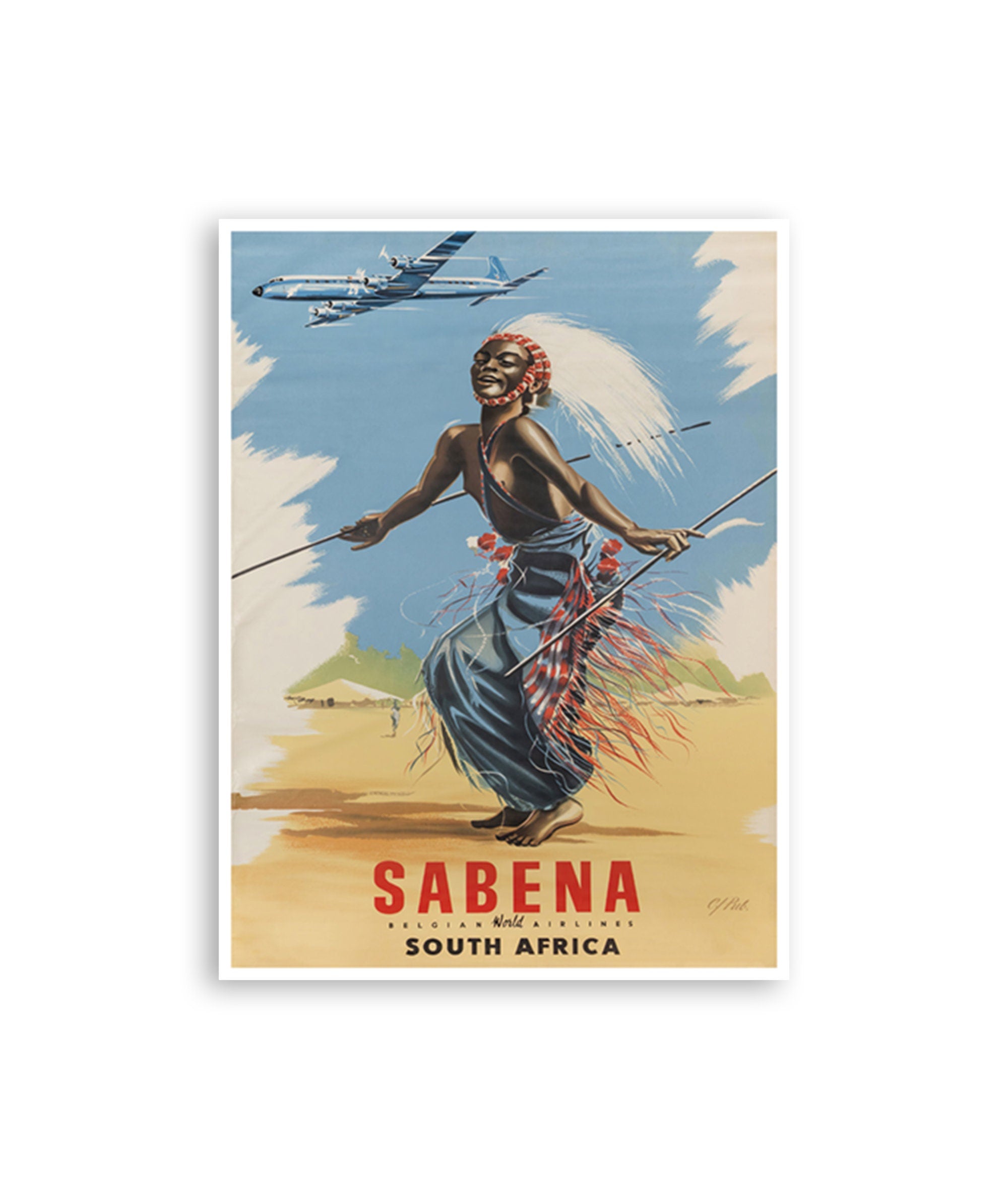 South Africa Poster Print Vintage African Art Home Decor (XR4322)