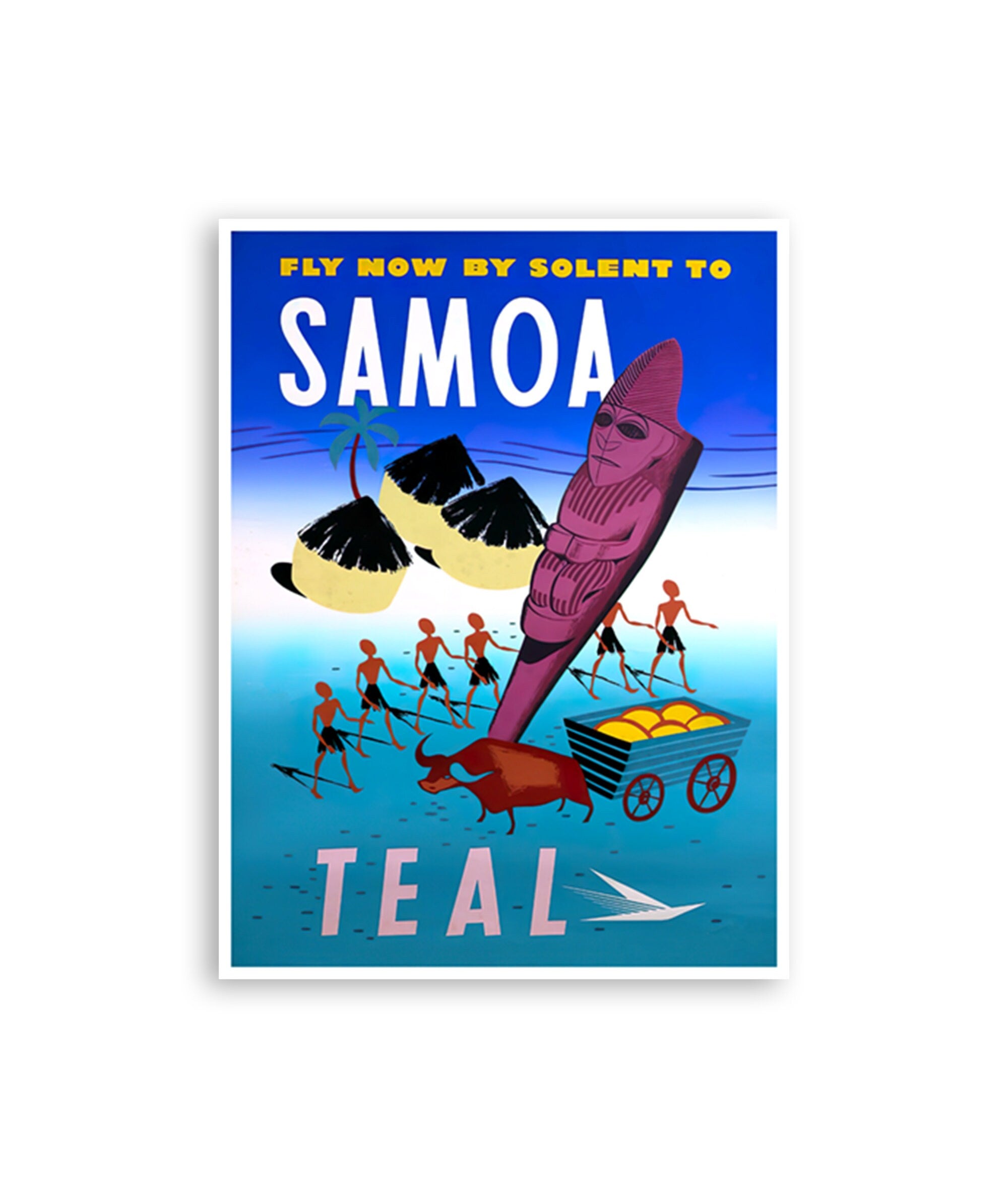 Samoa Art Vintage Travel Poster Polynesian Print Retro (XR4434)