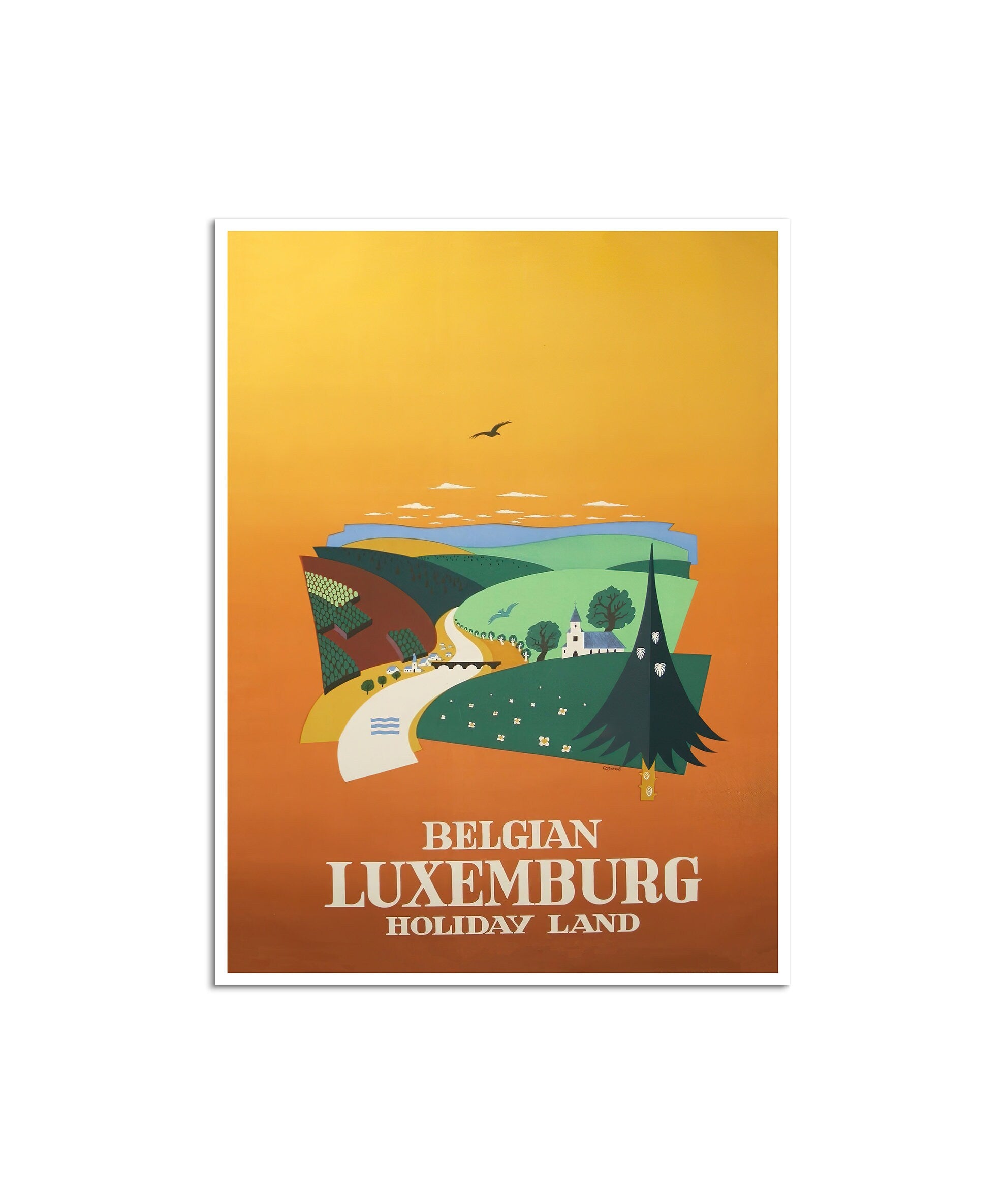 Luxembourg Travel Poster Vintage Art Wall Print Luxembourger Gift (XR4464)