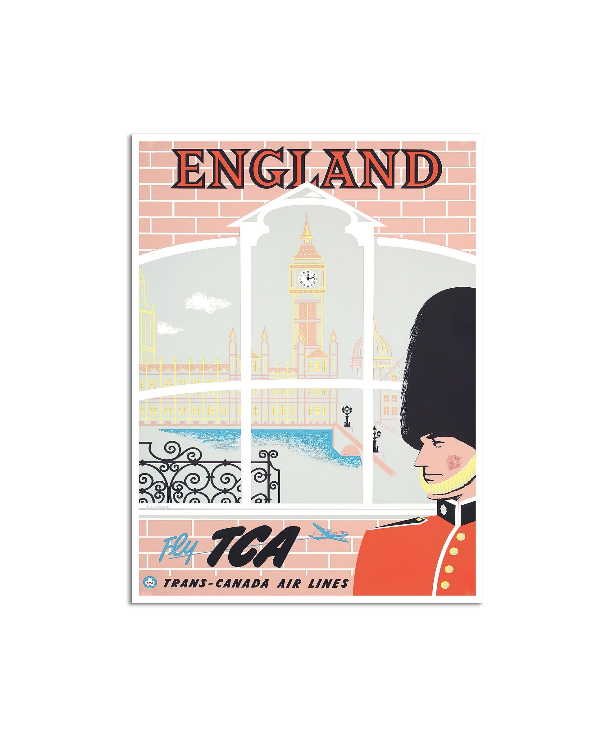 England Travel Poster Retro UK Art English Decor United Kingdom Print (XR4534)