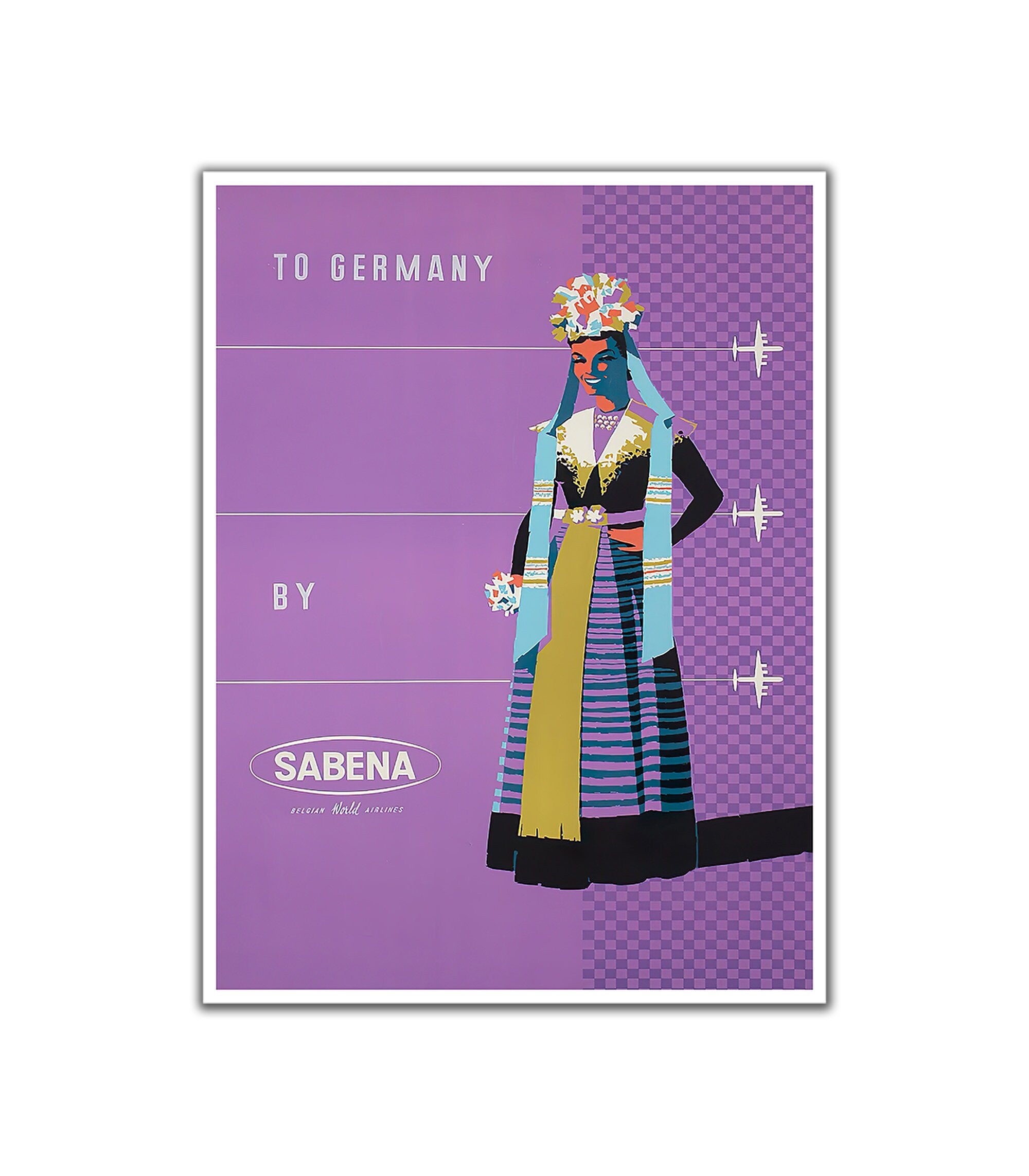 Traditional German Print German Wall Art Germany Travel Poster (H1474)
