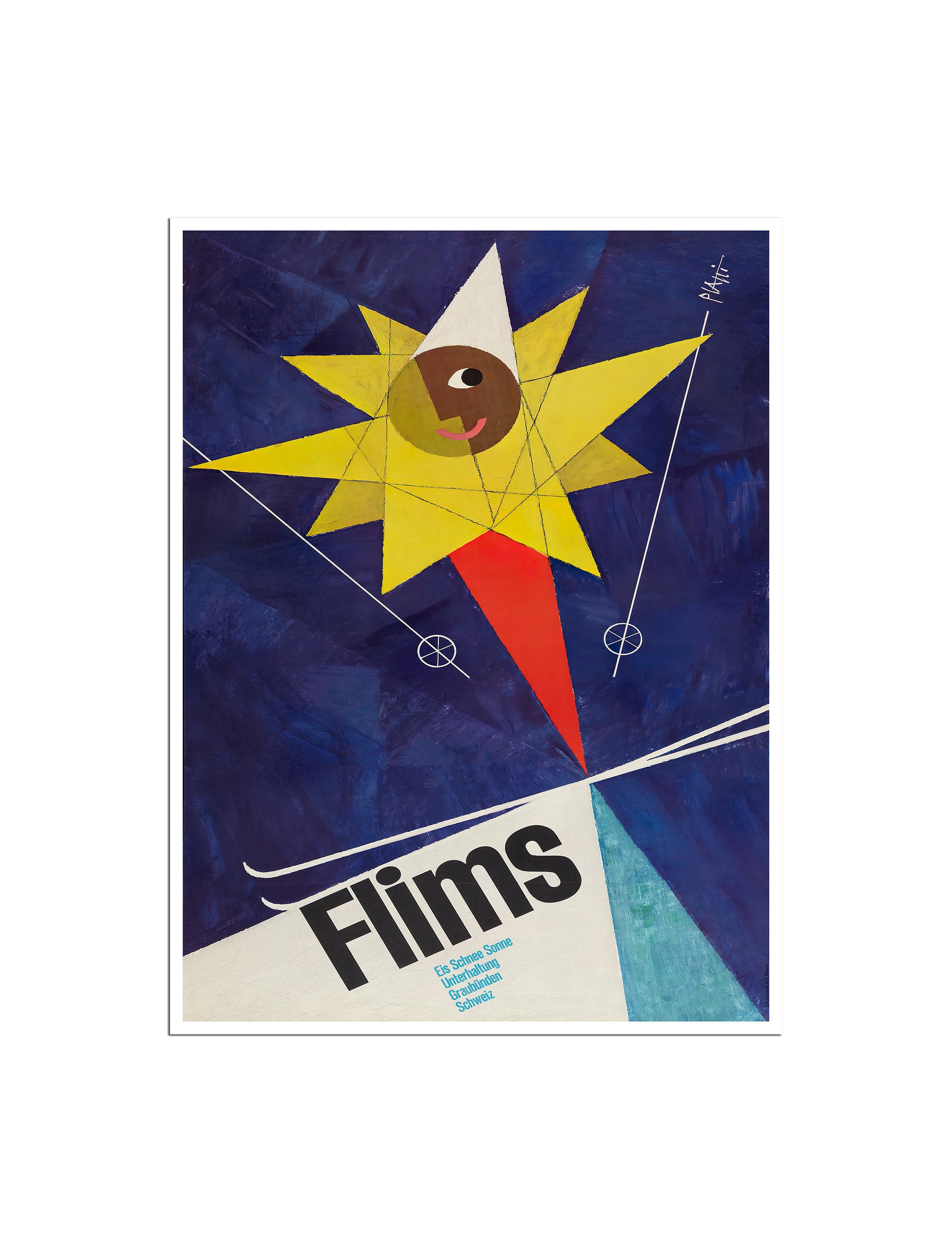 Flims Switzerland Art Swiss Travel Poster Vintage Print (XR4452)